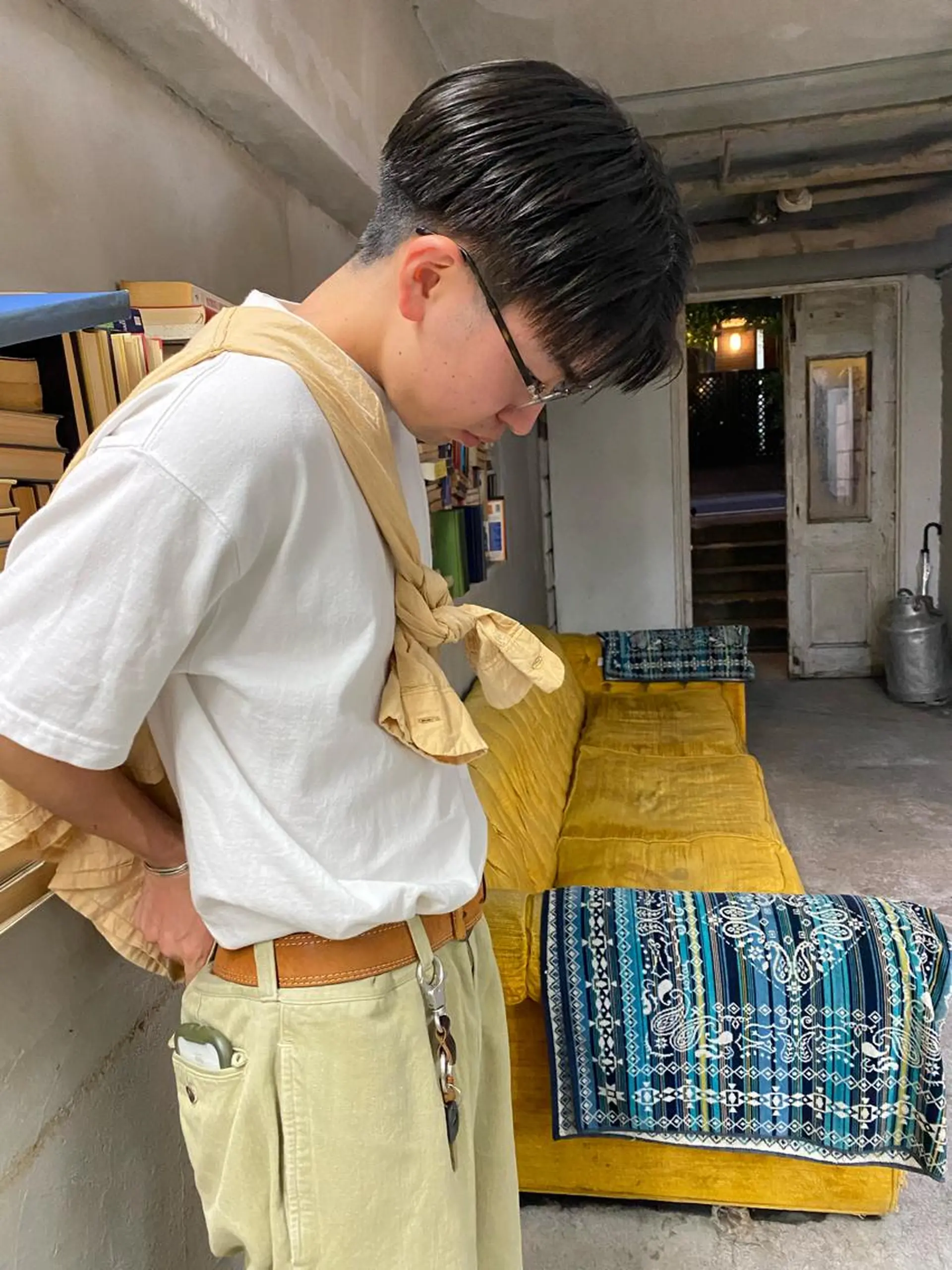 メンズ パーマ、髪質改善 カズマのヘアスタイル