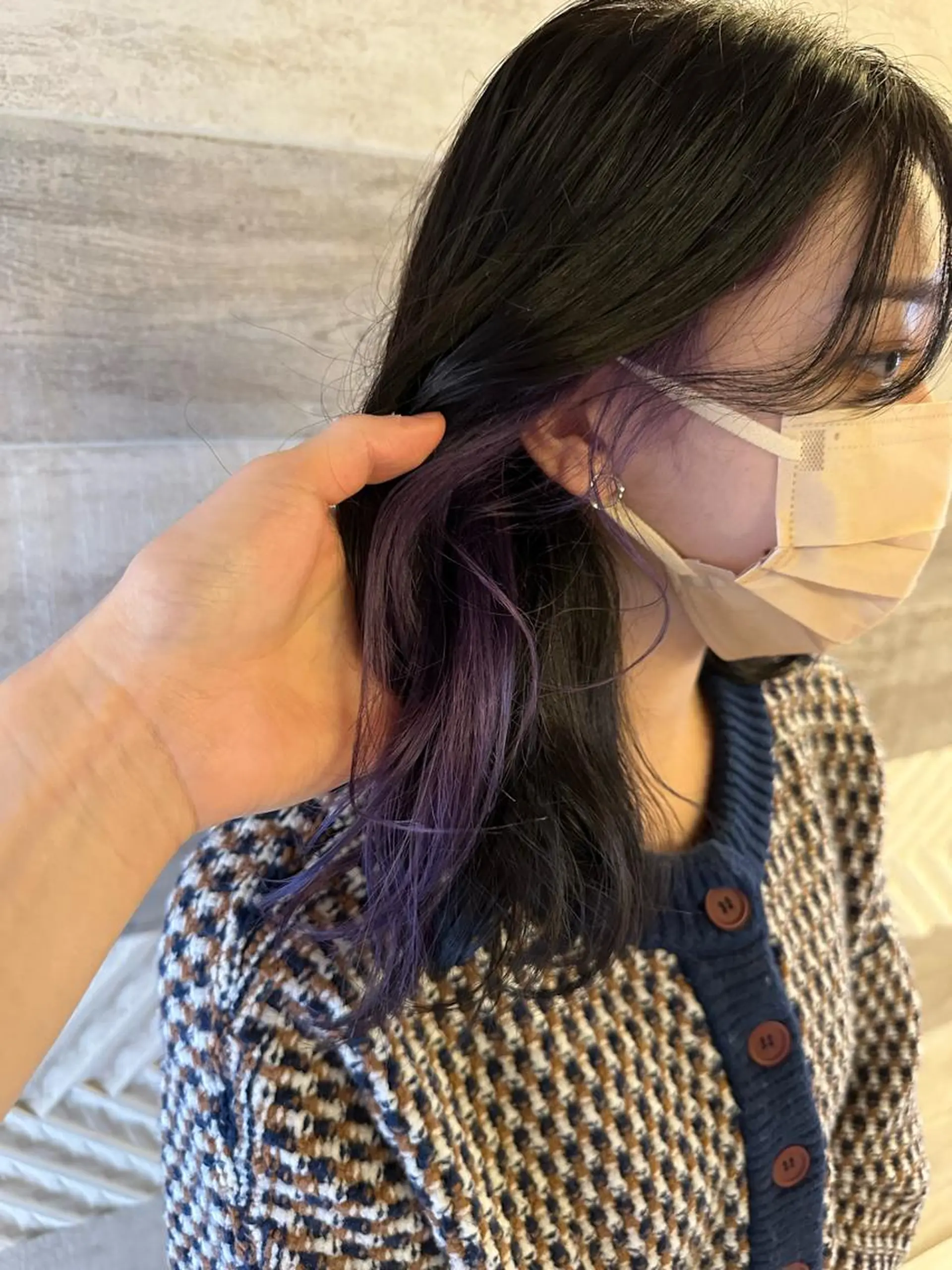 セミロング Null 表参道所属・岩下昂世/ ハイトーン/デザインのヘアスタイル