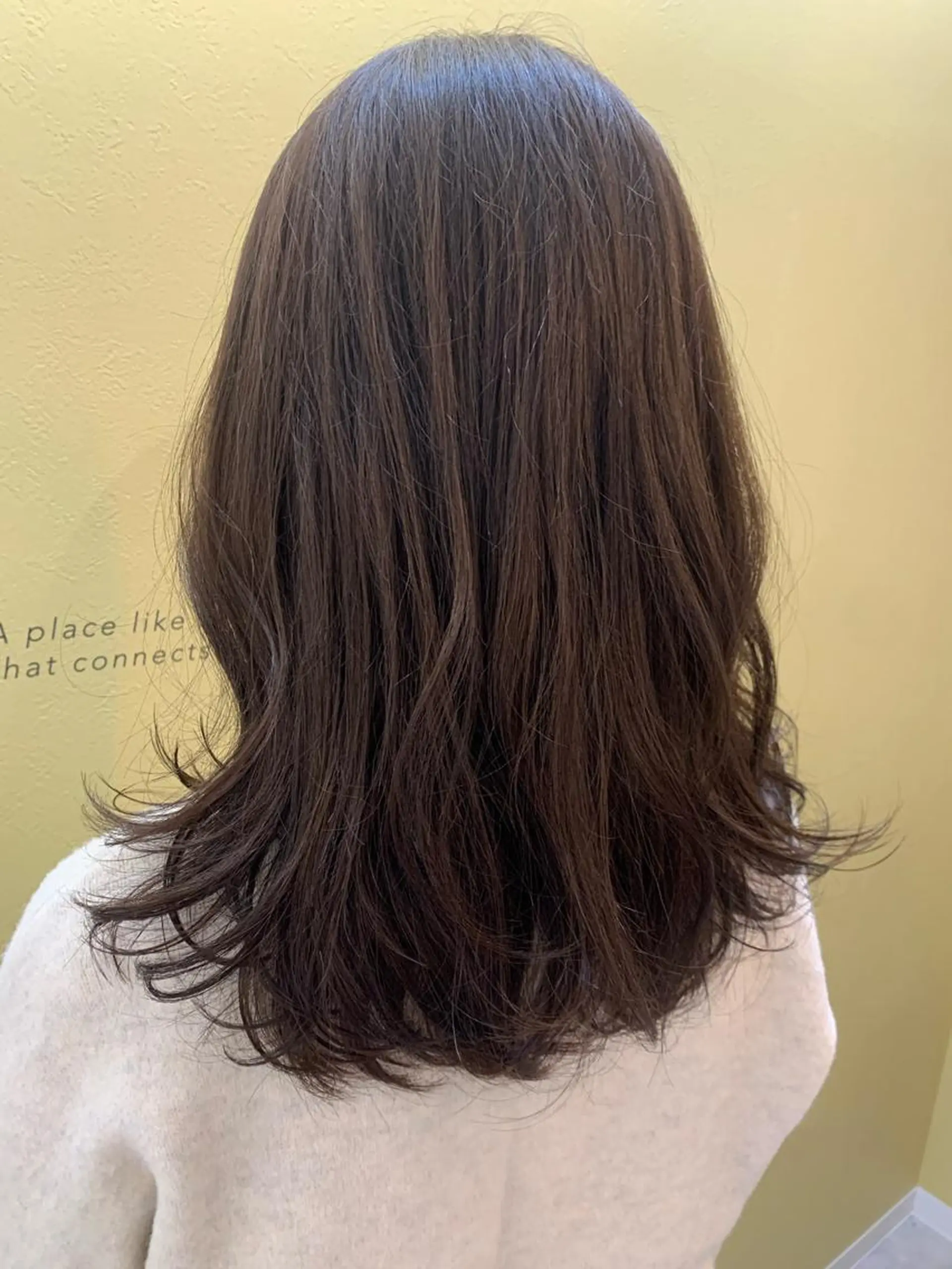 セミロング カラー ベージュカラー ブリーチ ショコラベージュ ブリーチなしカラー オレンジ カット ヘアカラー トリートメント hub hair レイヤー/透明感のヘアスタイル