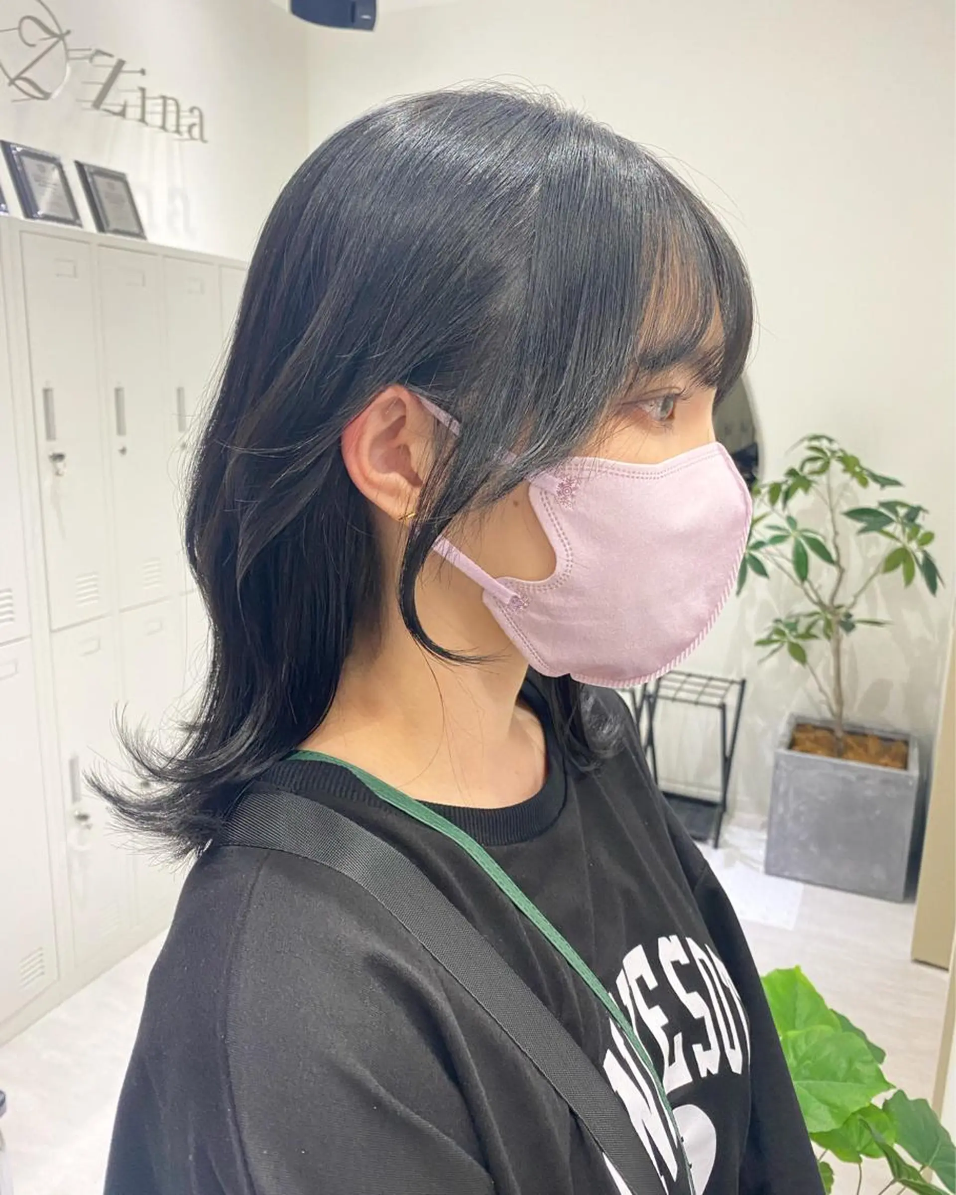 ミディアム カラー 韓国ヘア顔周りカット 艶髪ベージュtamaのヘアスタイル