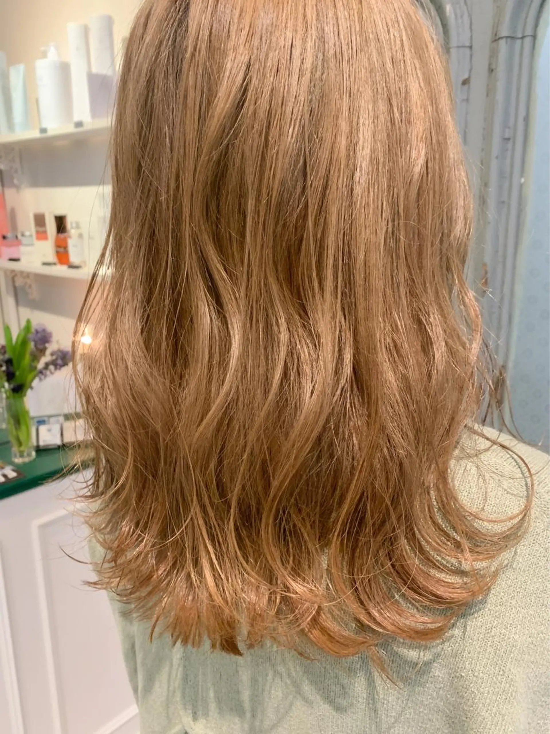 セミロング カラー ベージュカラー ブロンド ブロンドベージュ ハイトーンカラー ヘアカラー トリートメント "小顔カット" Fuko.のヘアスタイル