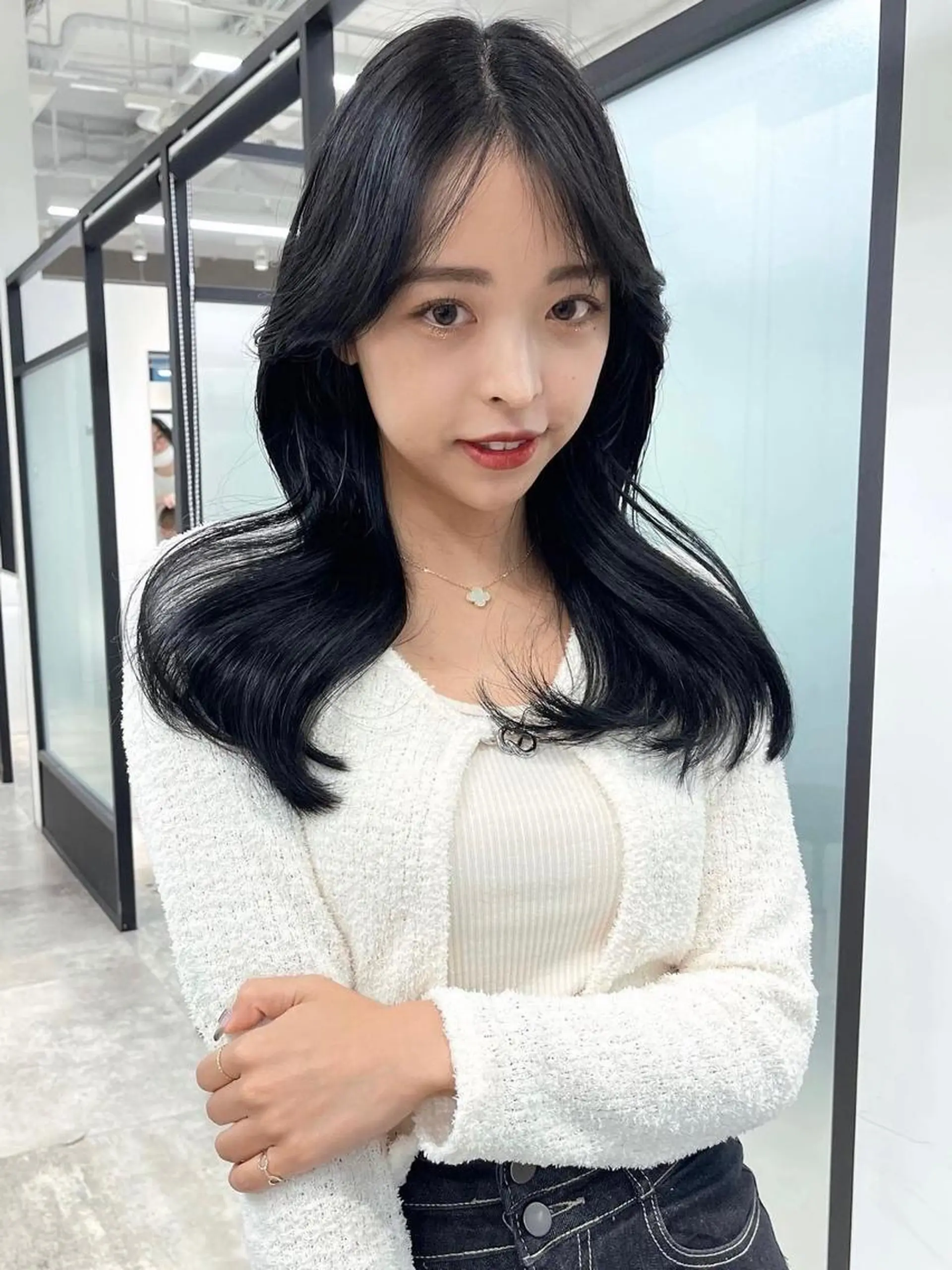 ロング 韓国風ヘア レイヤーカット カット ヘアカラー トリートメント 韓国レイヤーカット 髪質改善▫️水野有真のヘアスタイル