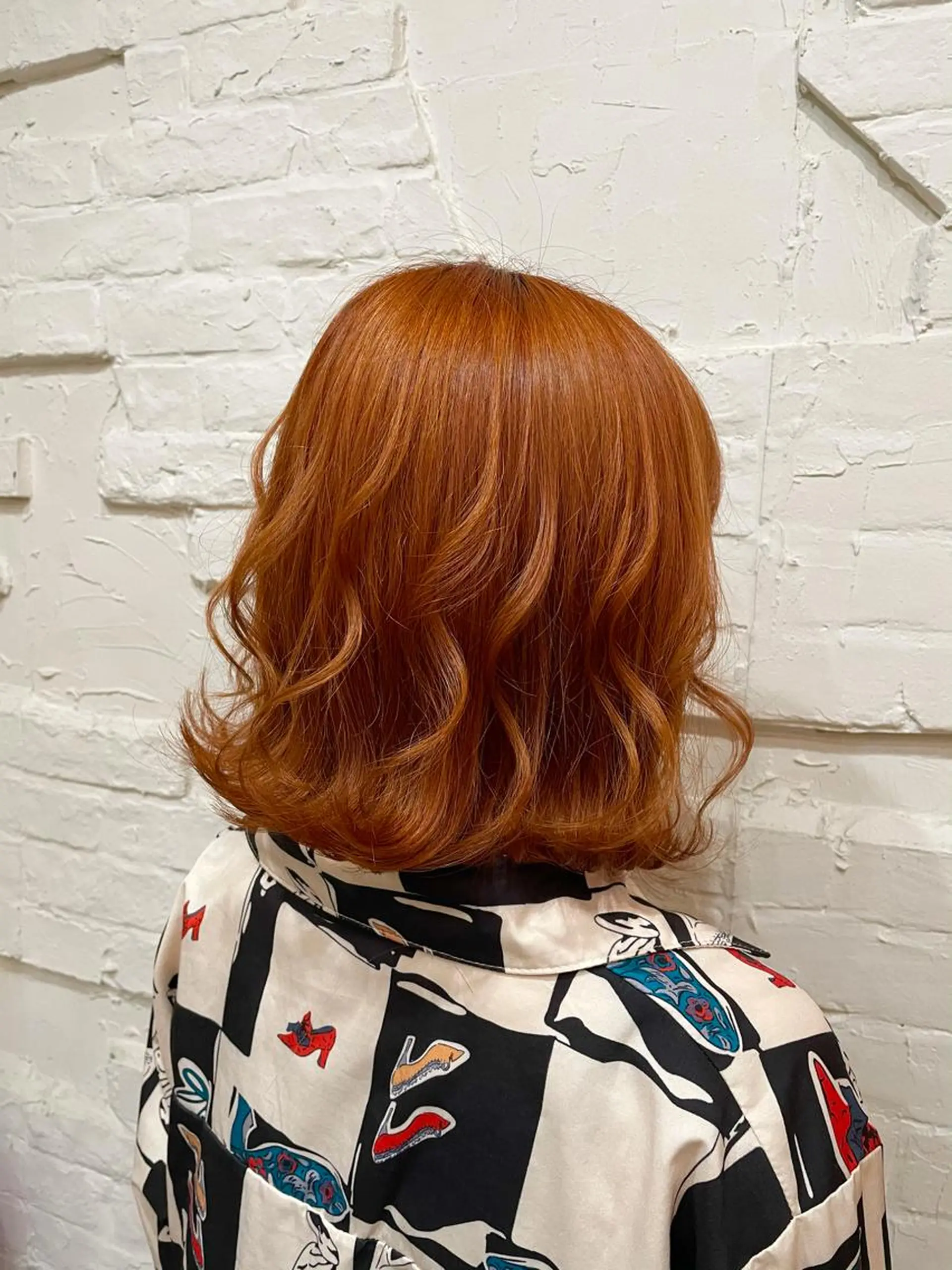 ショート カラー オレンジ ヘアカラー トリートメント 【ピンク/韓国ヘア/ ヘアセット】亜海のヘアスタイル