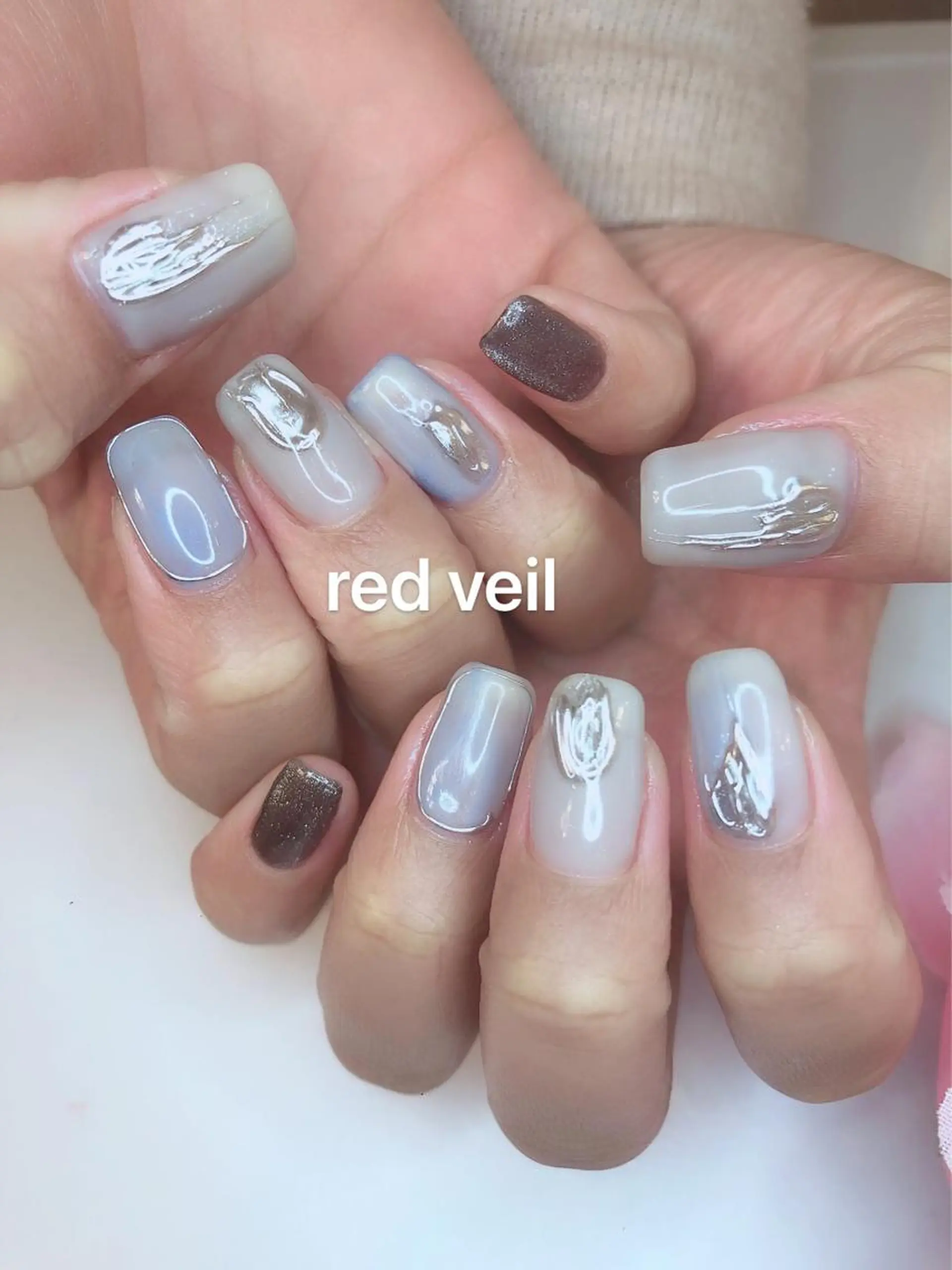 ミディアム ネイル 長さ出し専門 nynaのネイルデザイン