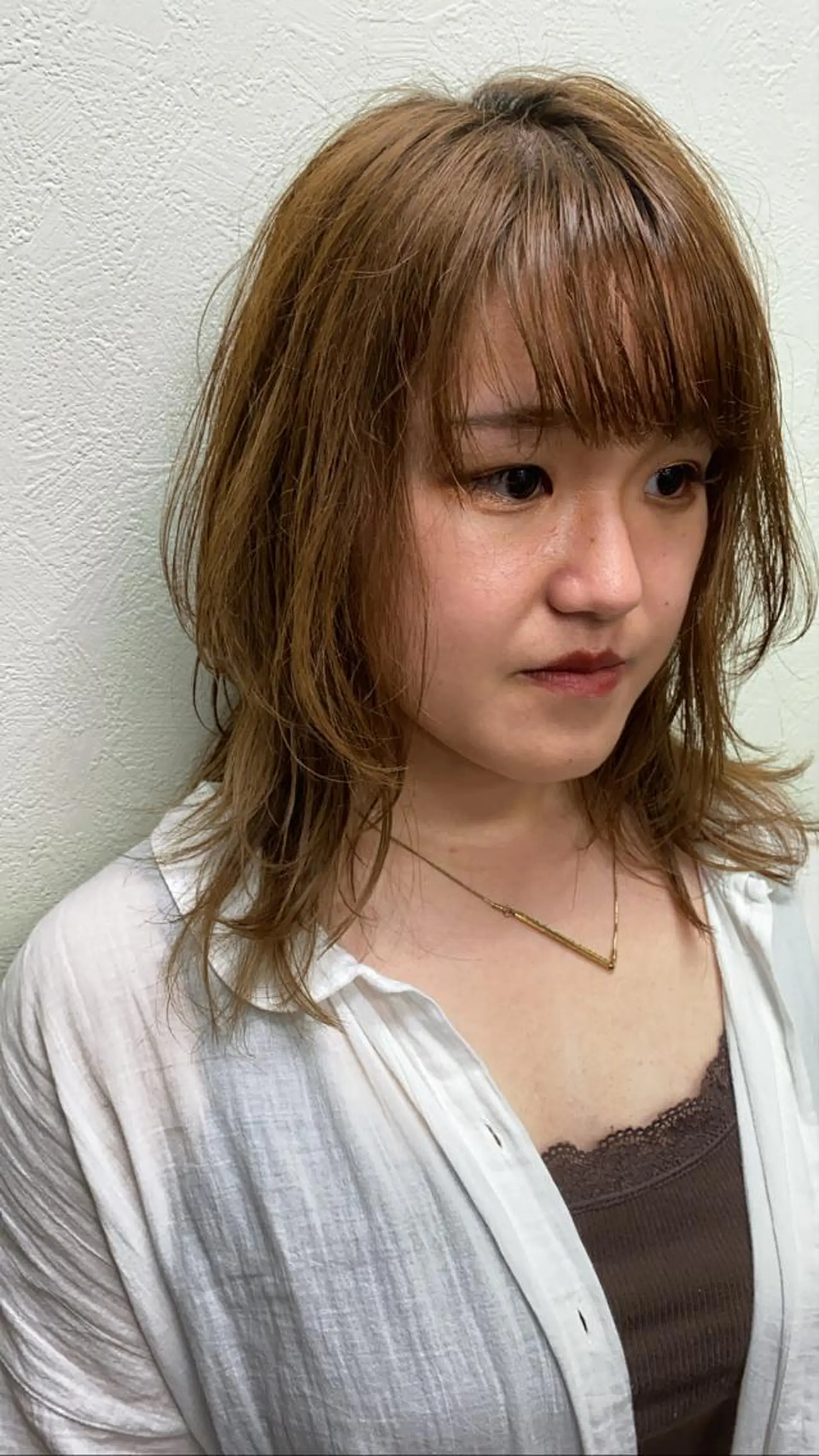 ミディアム ハイレイヤー レイヤーカット 大内田 凌馬のヘアスタイル