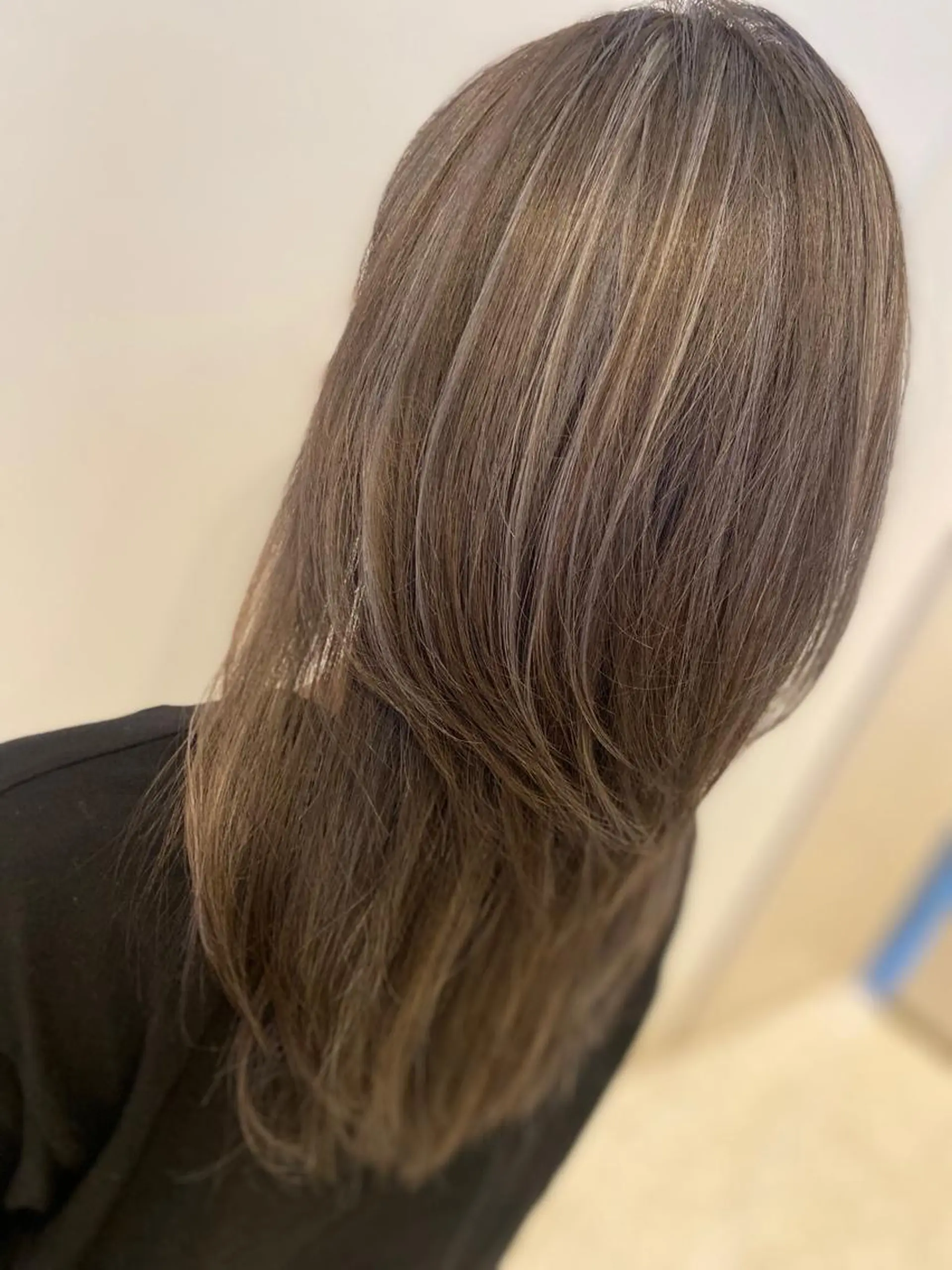 セミロング ハイライト レイヤーカット ヘアカラー Style Tのヘアスタイル