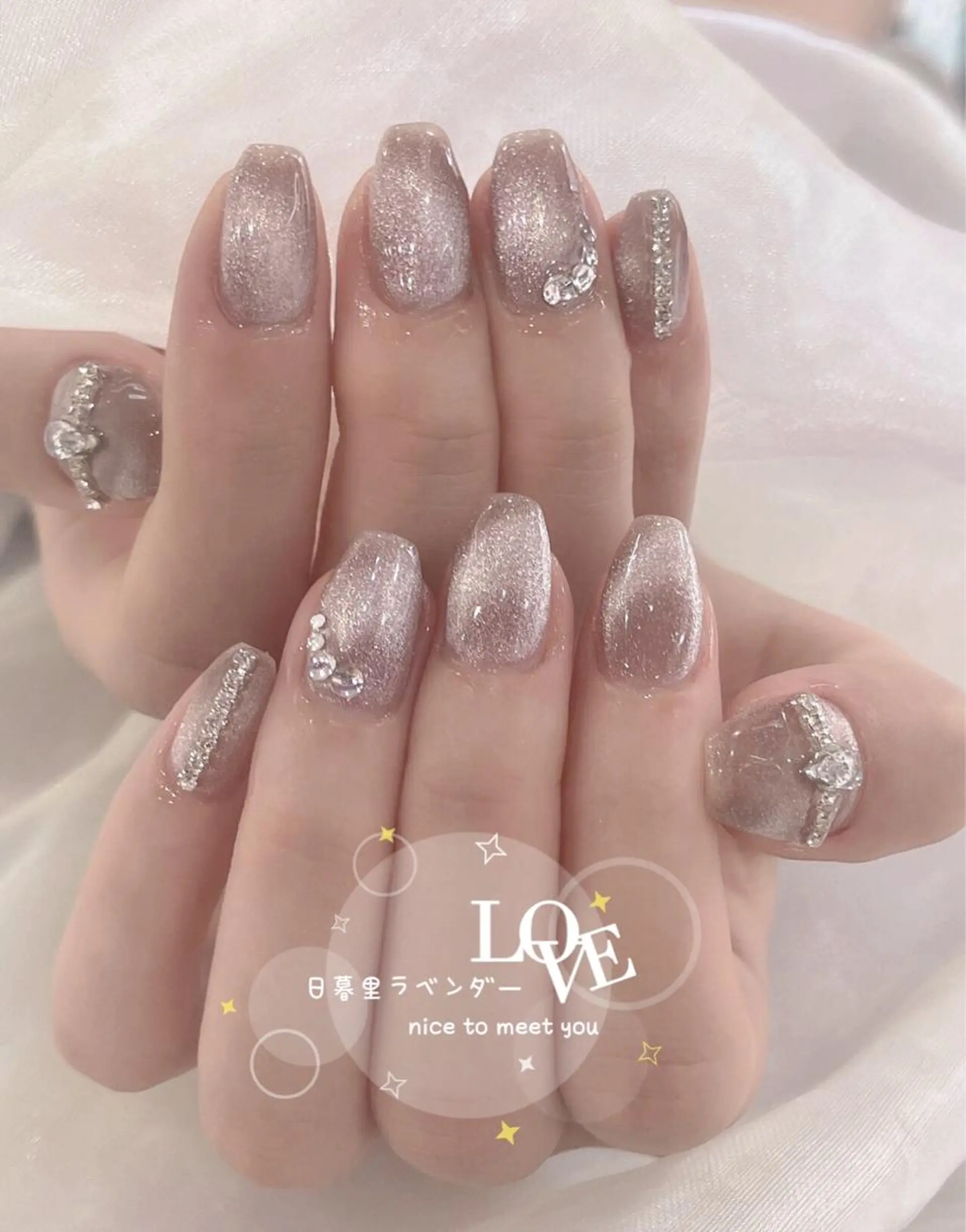 ネイル ハンドネイル ラベンダー💖日暮里 ルル💖ネイルのネイルデザイン