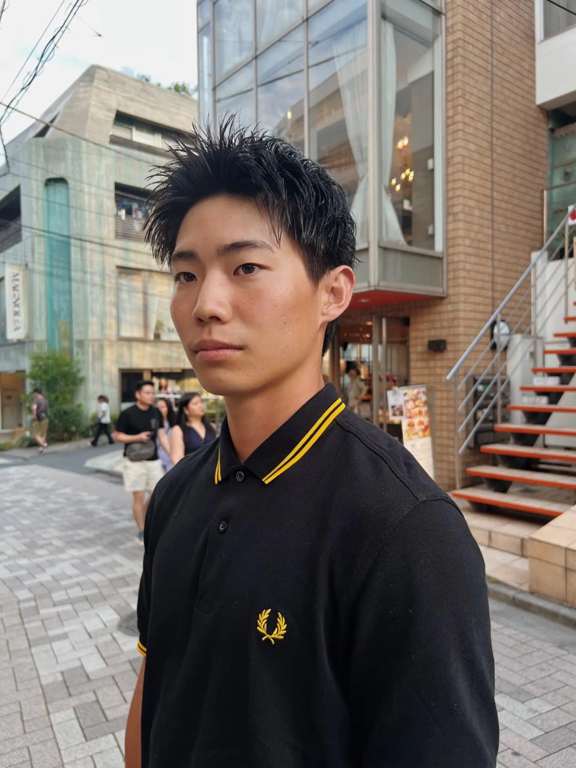 ショート カラー パーマ ヘアアレンジ メンズ メンズパーマ スパイキーショート ショートヘア ショートヘア原宿 fifth コシのヘアスタイル