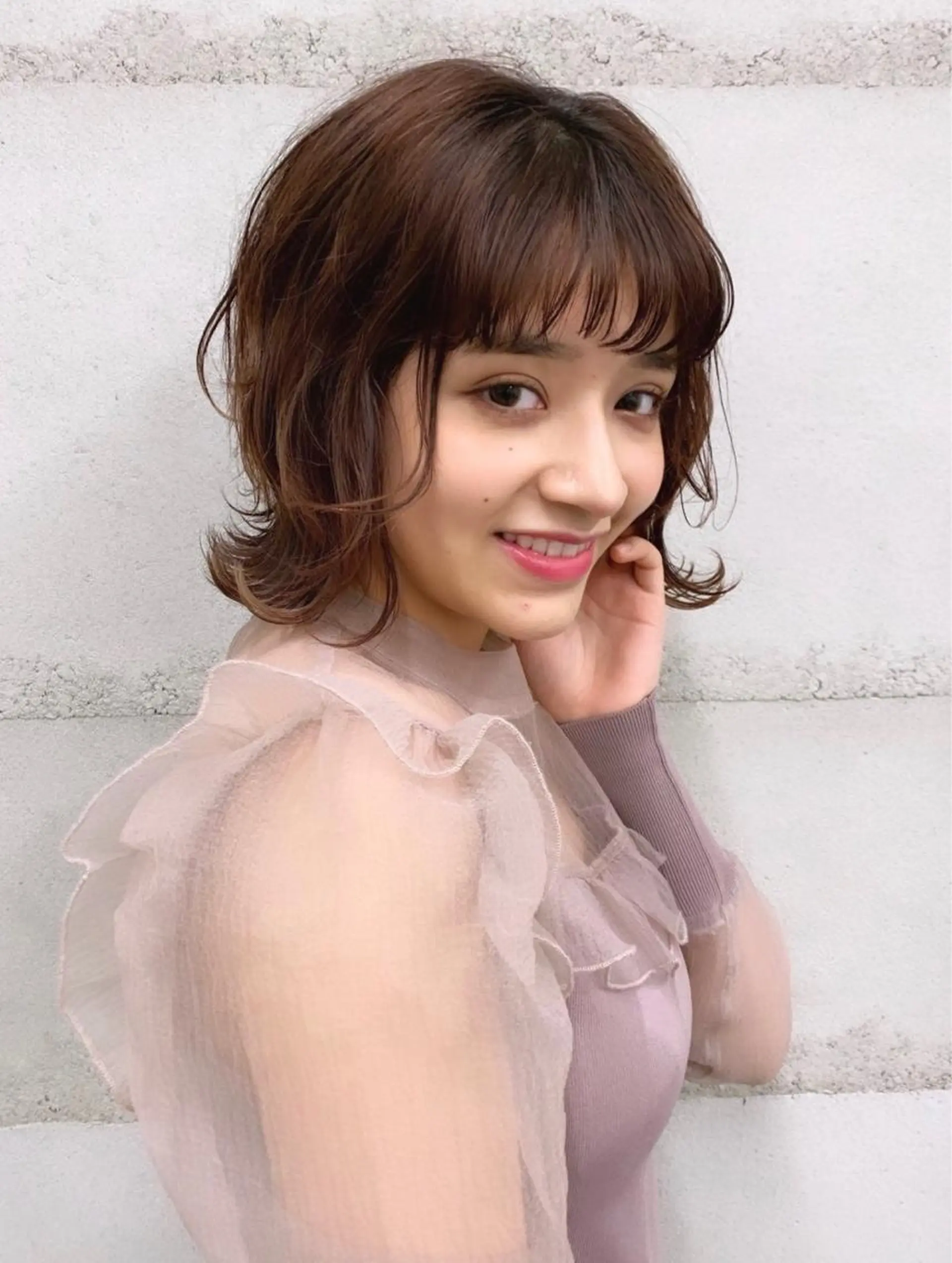 ショート 透明感/オリーブ/ グレージュ/YUKAのヘアスタイル