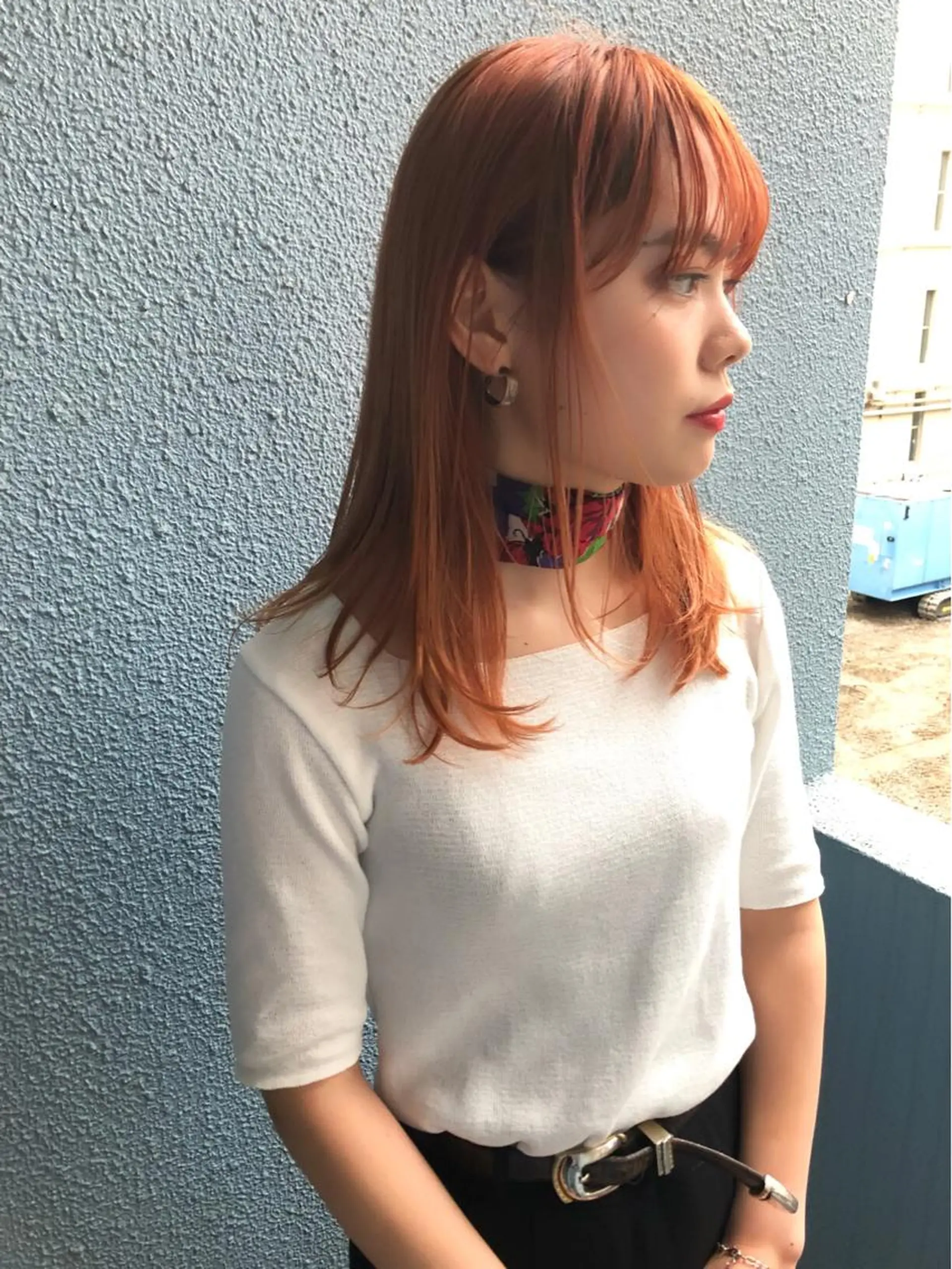 ロング カラー ベージュカラー オレンジ オレンジベージュ Pia hair Design Yakuin所属・Pia ツボイ ケイタのヘアスタイル