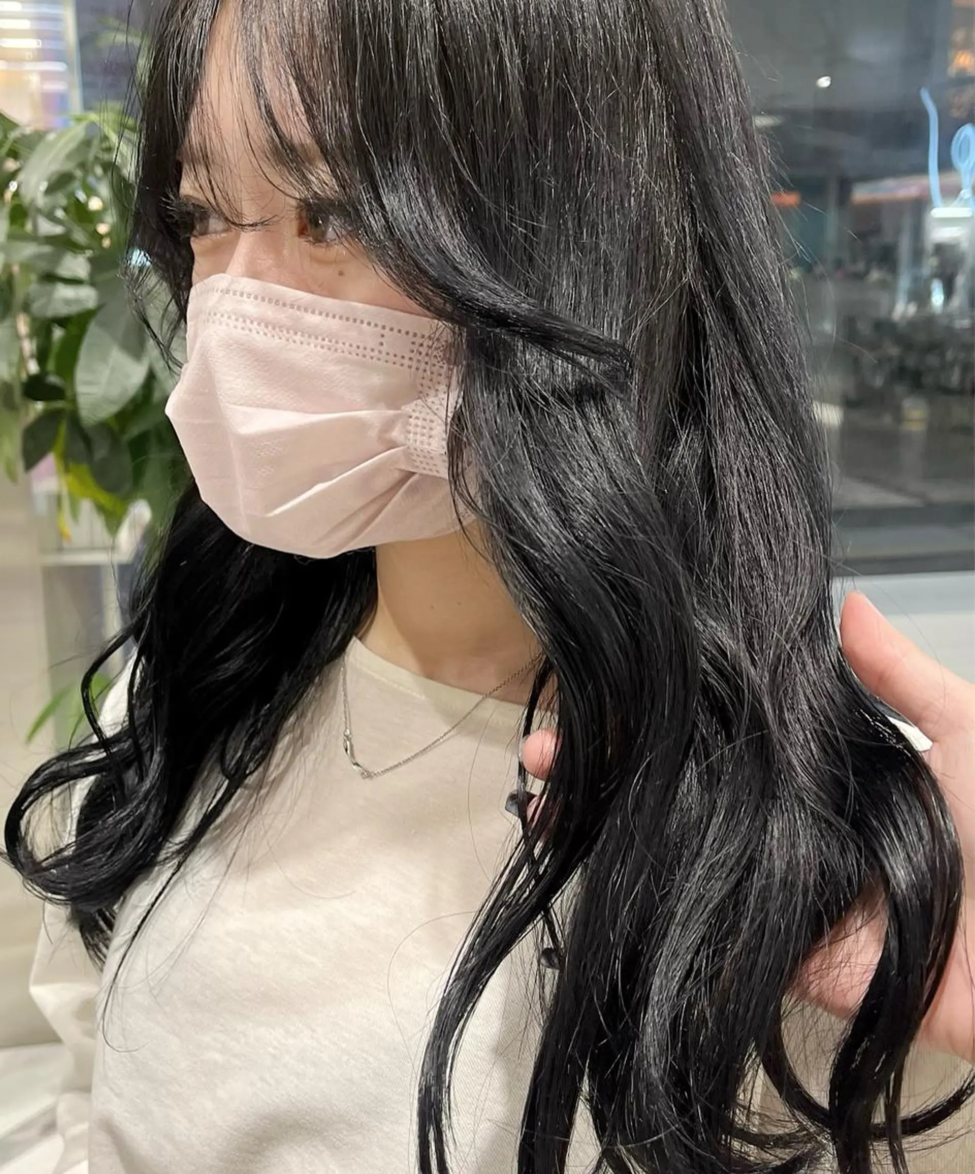 ロング カラー ヘアアレンジ 顔まわりレイヤー ハッシュカット 韓国風ヘア レイヤーカット カット ヘアセット mai🤍縮毛酸性ス トレート/アイリストのヘアスタイル