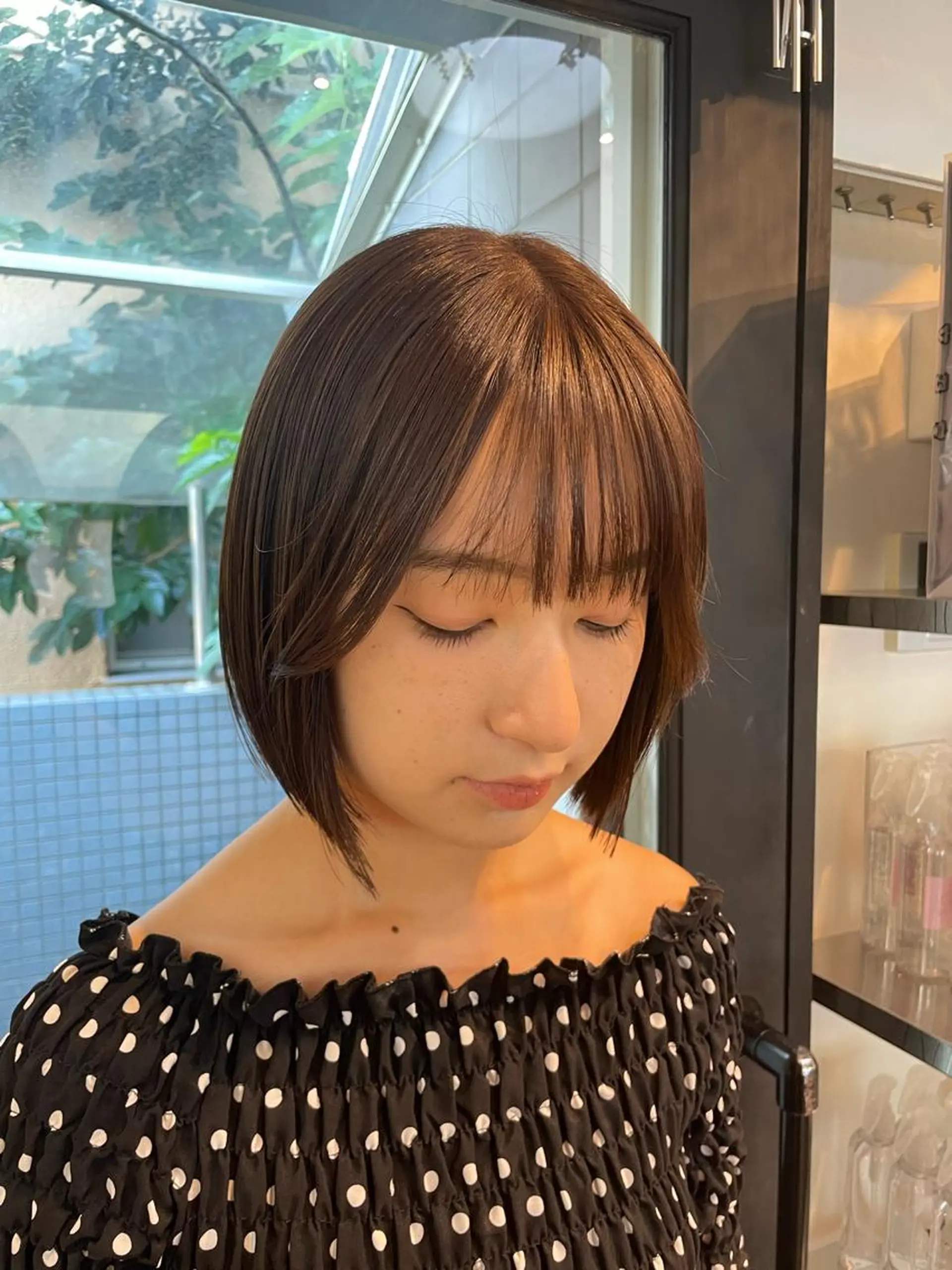 ショート ボブ 顔まわりレイヤー 韓国風ヘア レイヤーカット yu-kaハッシュ カット/韓国レイヤーのヘアスタイル