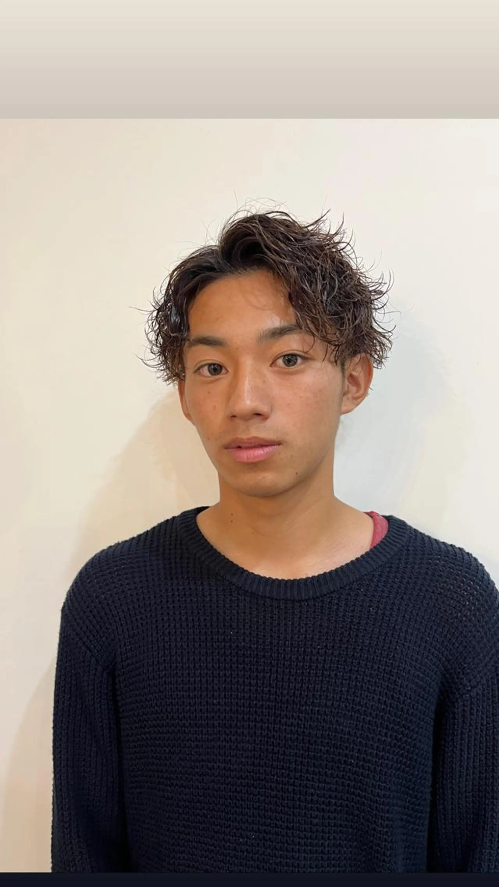 ショート パーマ メンズ マッシュ パーマ／透明感 🍃Hidetoraのヘアスタイル