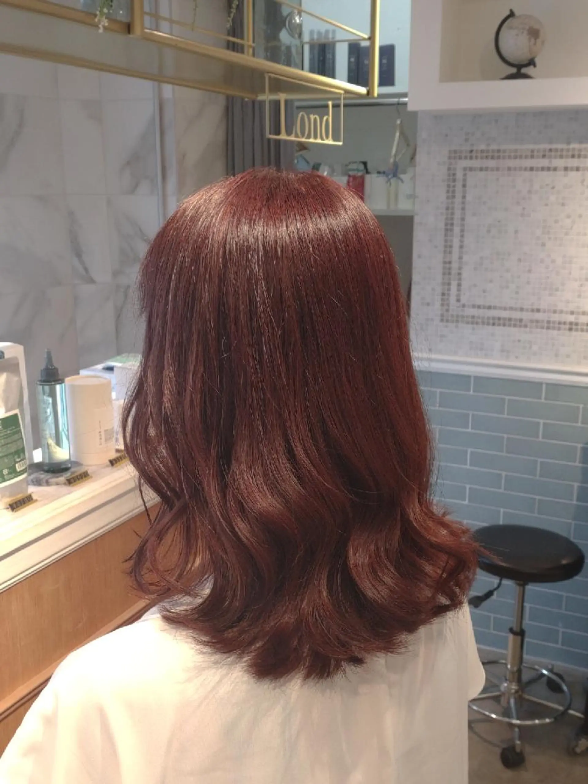 ミディアム ヘアカラー トリートメント 縮毛矯正/レイヤー 💎やまもとちひろのヘアスタイル