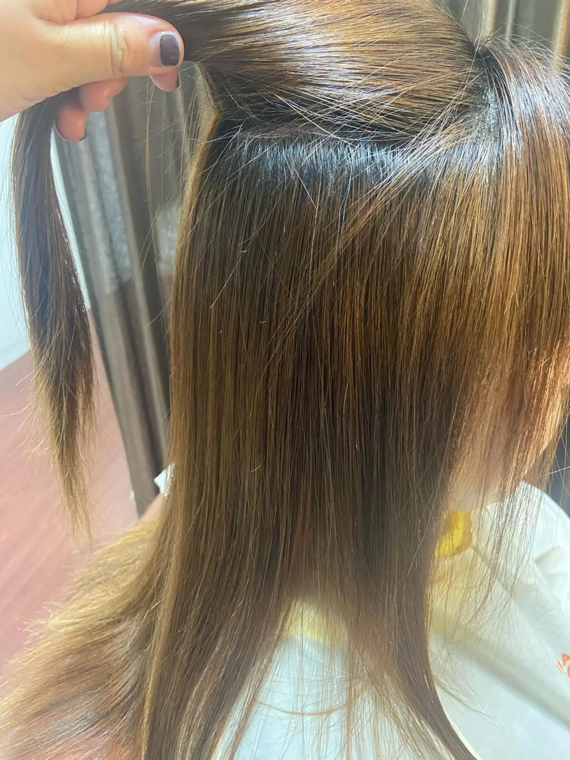 ロング 縮毛矯正 瀧下 唯のヘアスタイル