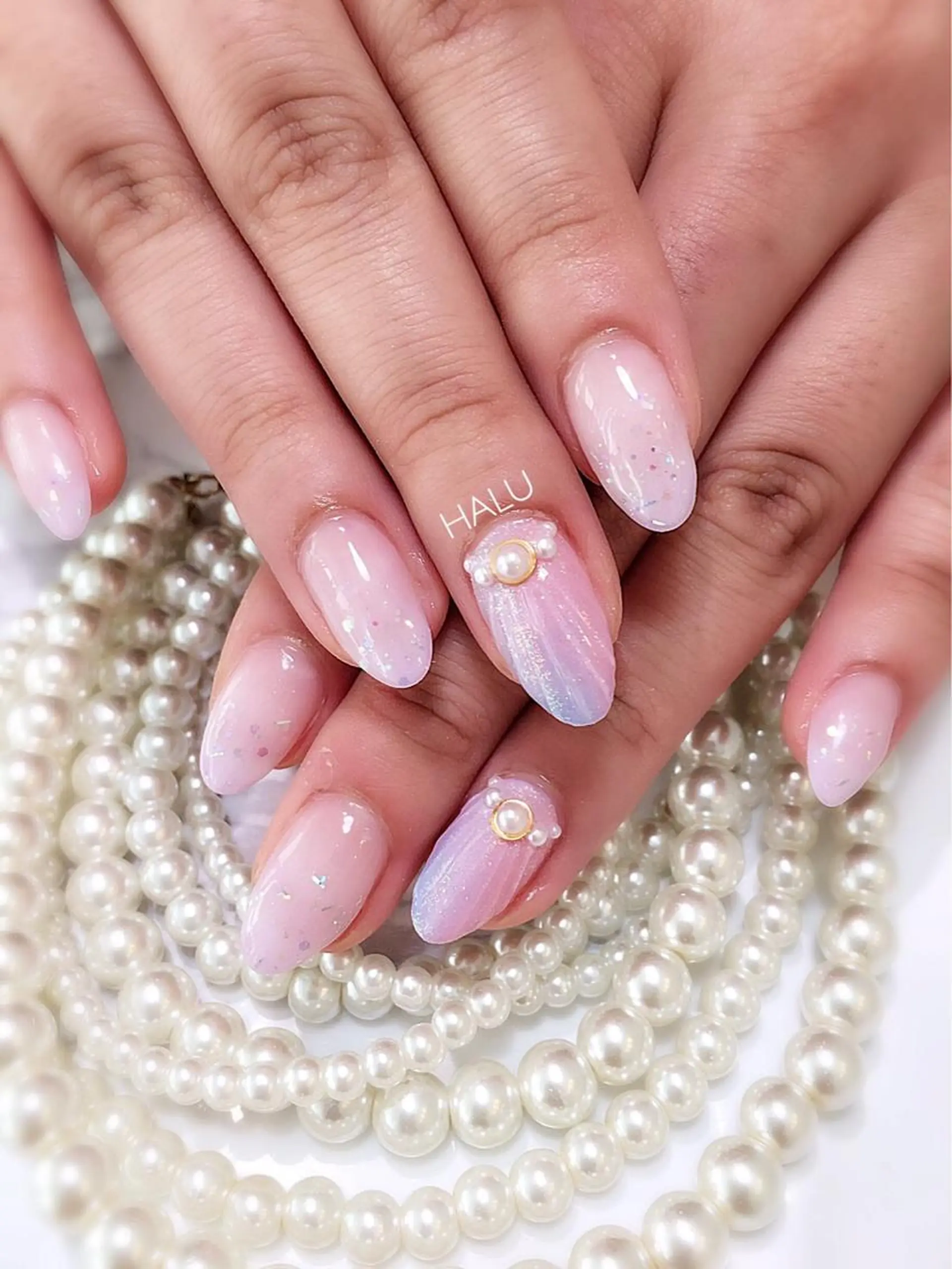 ネイル アートネイル キラキラネイル ニュアンスネイル シンプルネイル HALU ハルのネイルデザイン