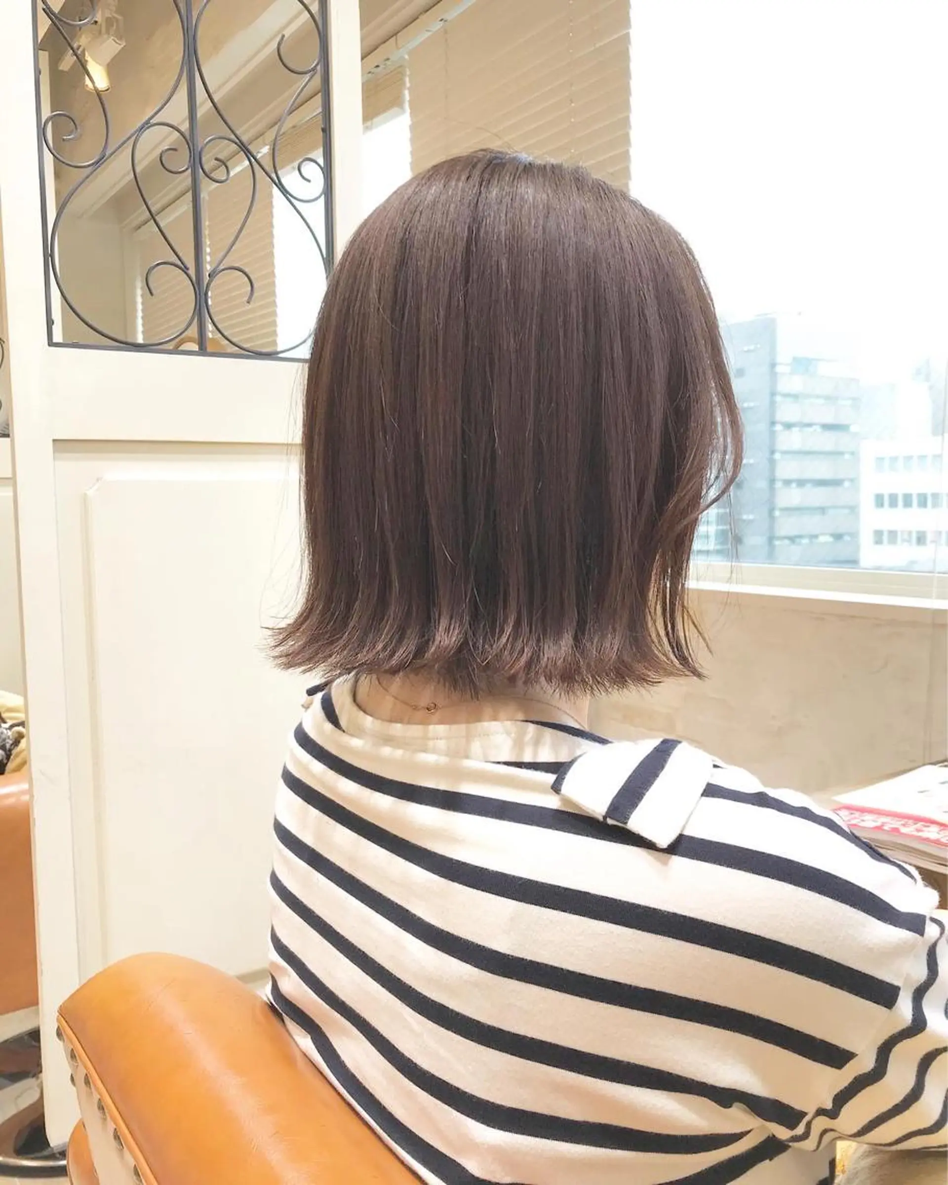 ミディアム 切りっぱなしボブ ボブ 🌸Bob🌸 市井友佳子のヘアスタイル