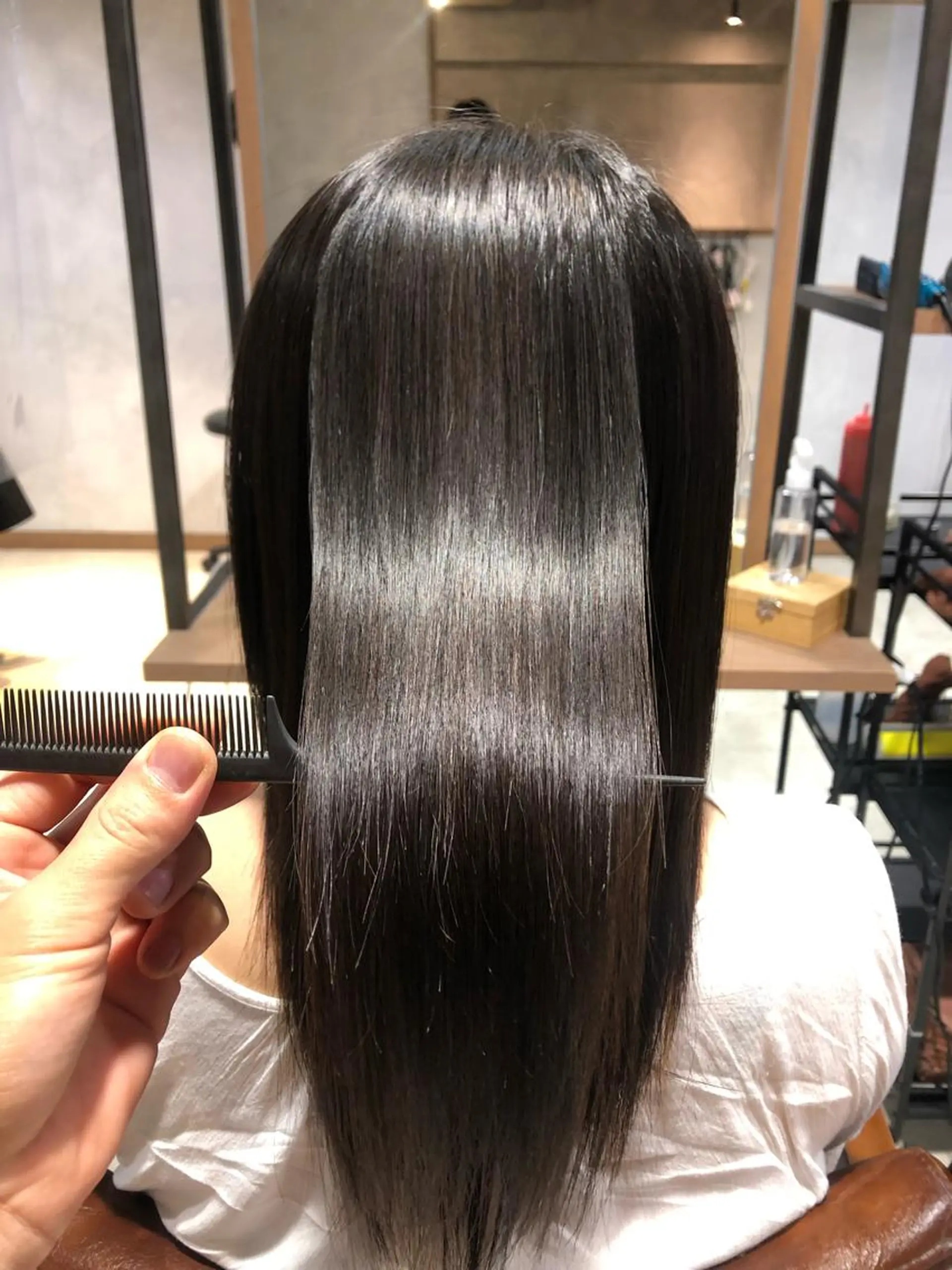 ロング 縮毛矯正 トリートメント よしはら かずきのヘアスタイル