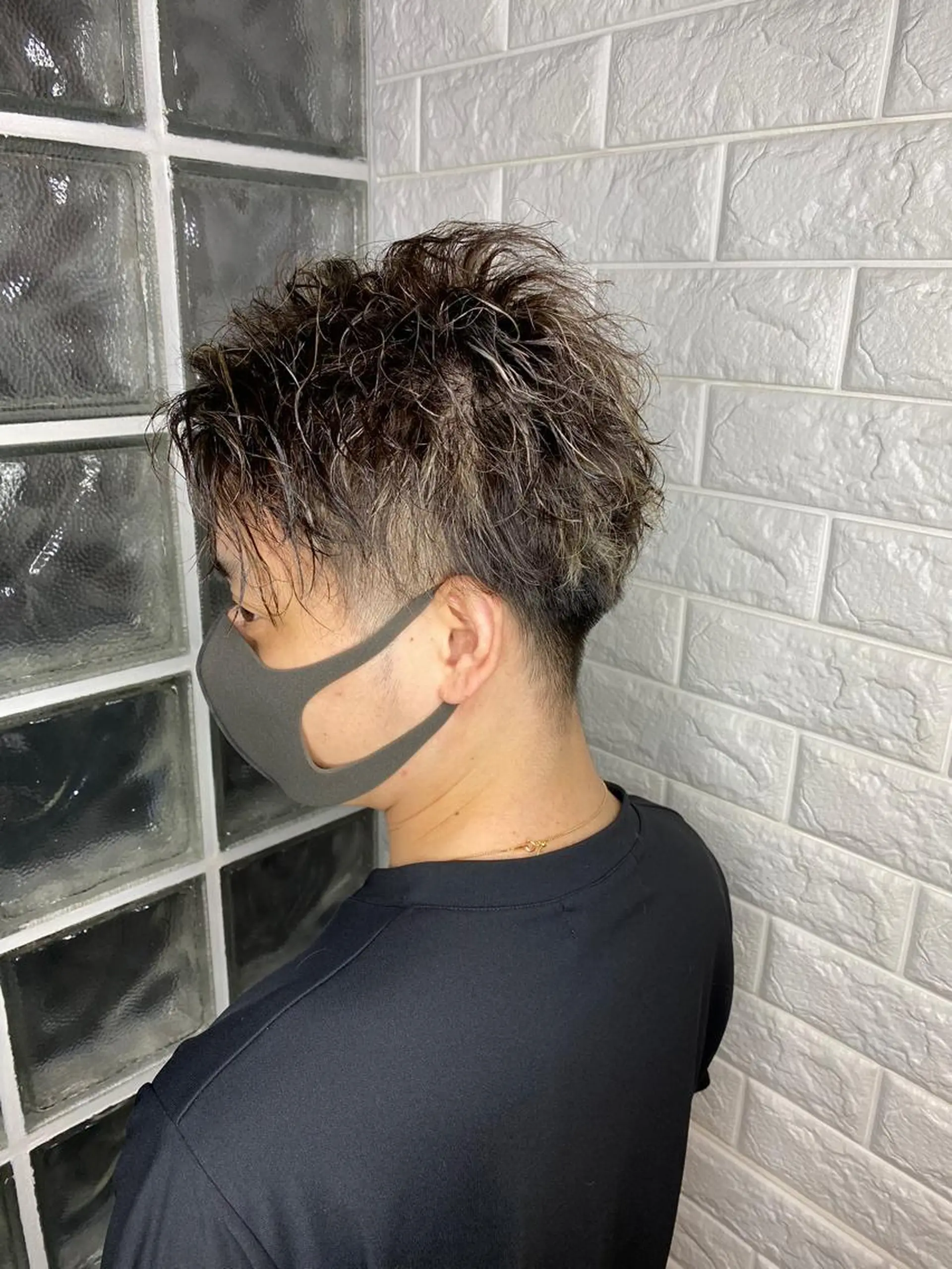 セミロング カラー パーマ メンズ 美容師歴18年 ALBA 齊藤のヘアスタイル