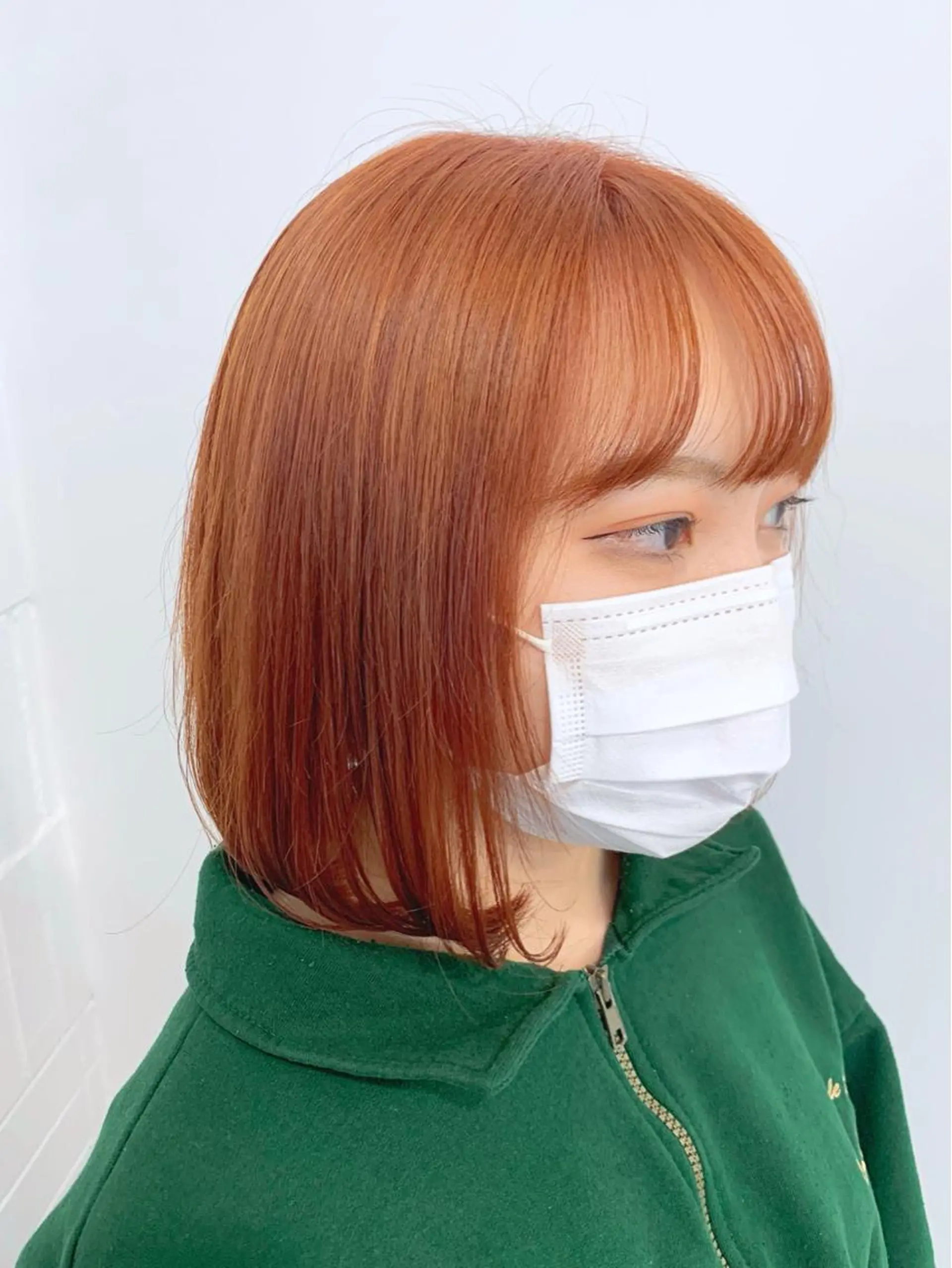 ミディアム カラー ヘアアレンジ ベージュカラー オレンジ オレンジベージュ ヘアカラー 🍒暖色✖️レイヤー ／Haruna🍒のヘアスタイル