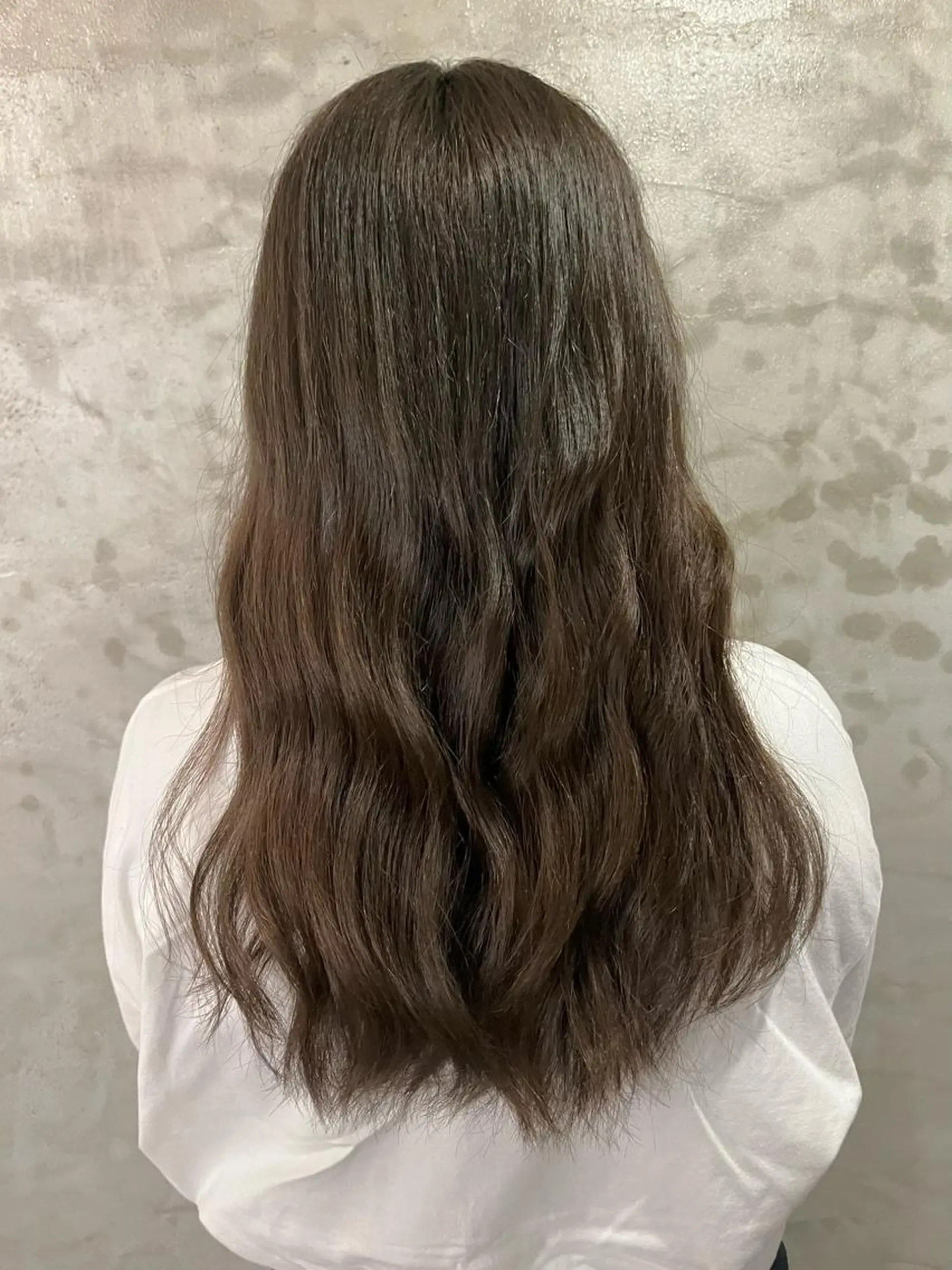 セミロング カラー ブラウンカラー オリーブブラウン FUJINO RYOのヘアスタイル