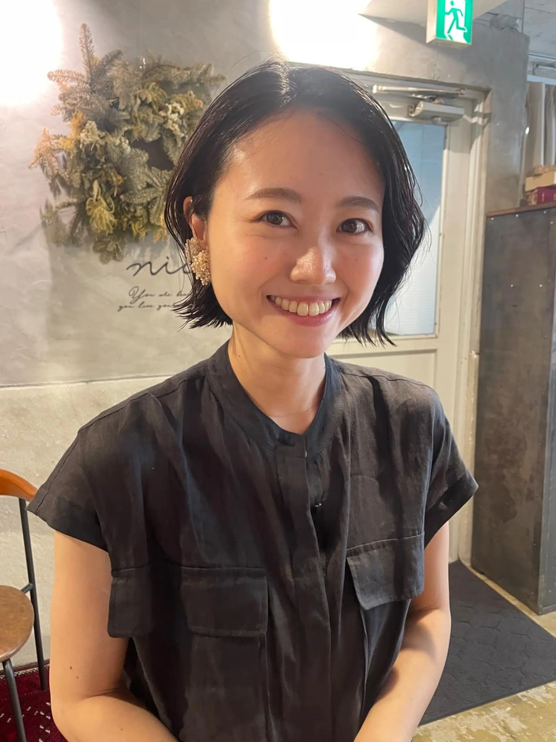 ショート カット 縮毛矯正 トリートメント さの あやねのヘアスタイル