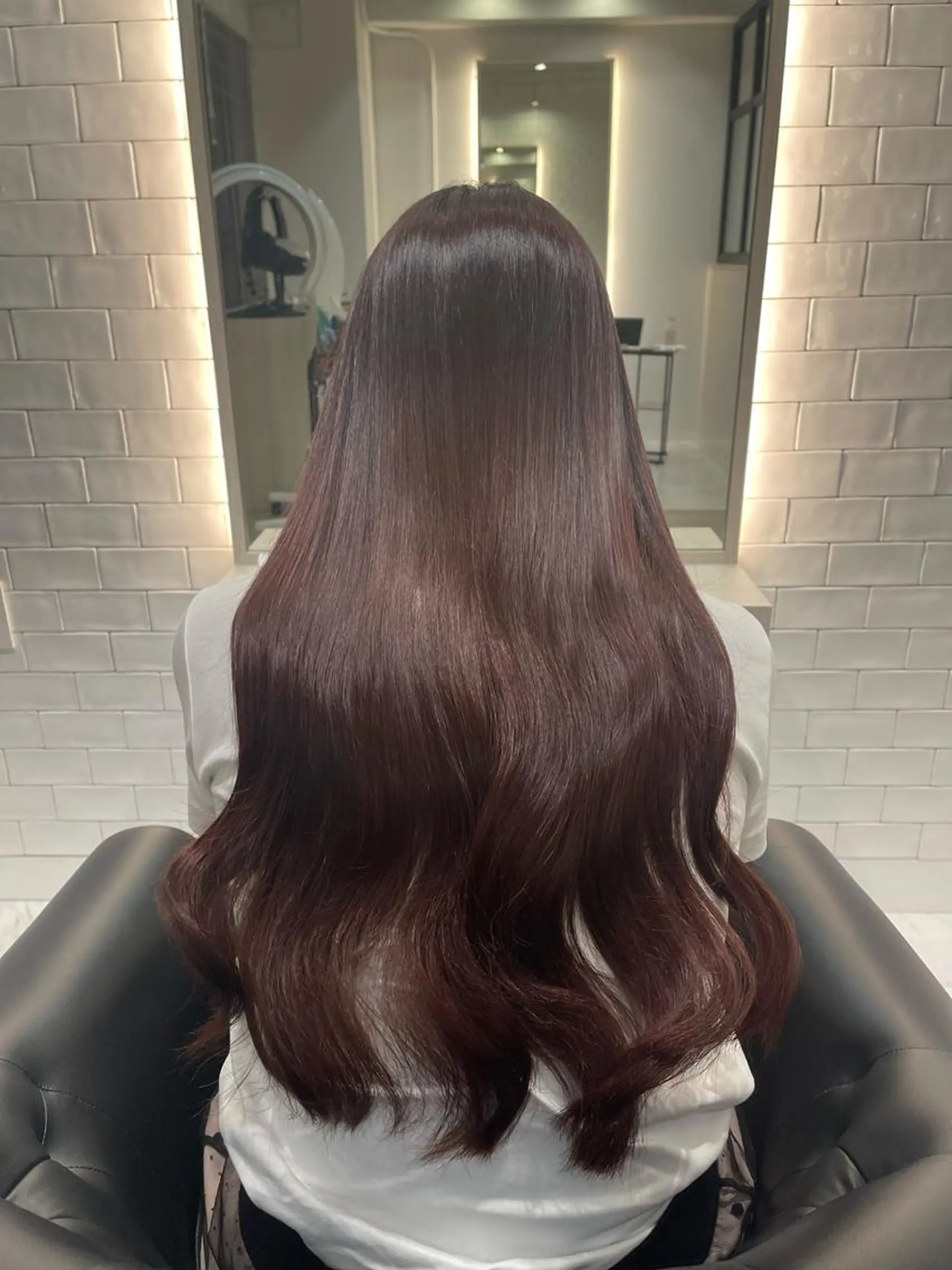 ロング カラー ヘアカラー トリートメント &chaLme   心斎橋所属・emi/髪質改善/ 韓国風/艶カラーのヘアスタイル