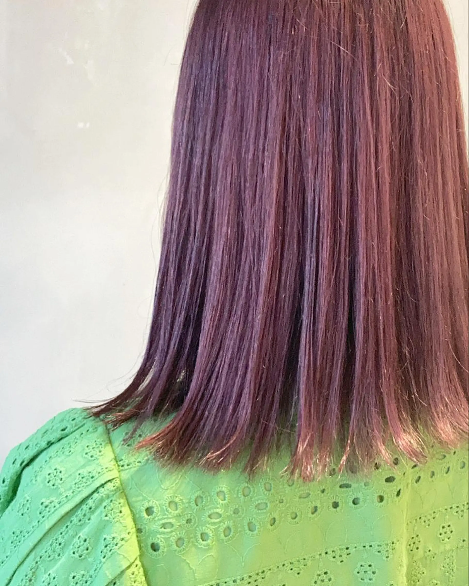 セミロング カラー ヘアアレンジ ブリーチ 上品な透明感カラー/ 表参道/MIKUのヘアスタイル