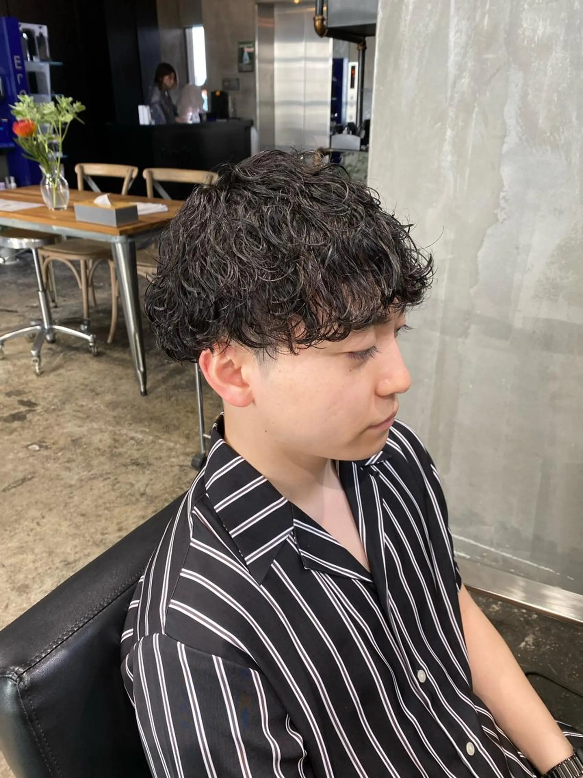 ショート パーマ メンズ カット パーマ Agu hair lore沼館店所属・八戸パーマ/メンズパ ーマ/シンゴ。のヘアスタイル