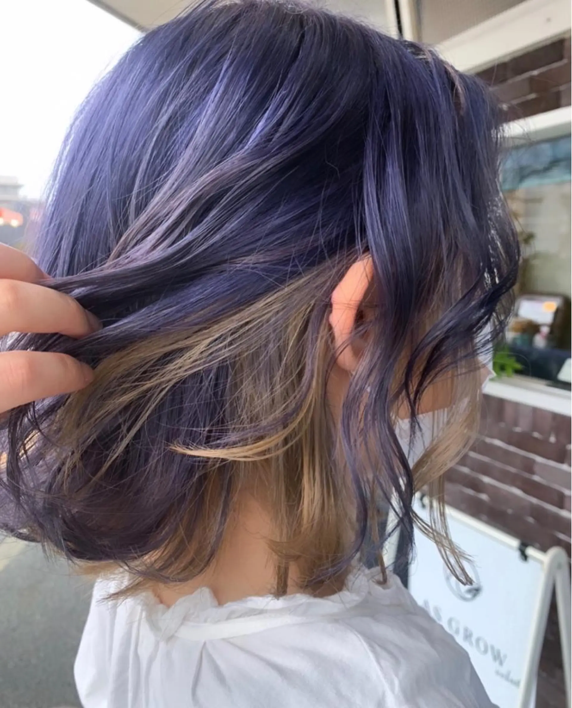 ショート カラー ベージュカラー ブリーチ ブルーカラー ブルーラベンダー ラベンダーカラー ASGROW'eclat(帯山店)所属・須惠 優理愛のヘアスタイル