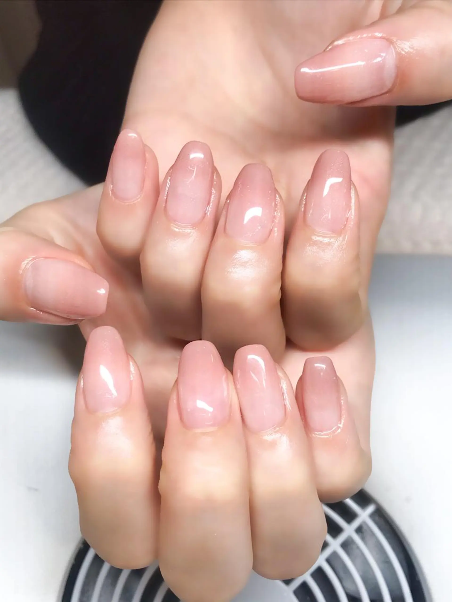 ネイル ジェルネイル グラデーション オフィスネイル ピンク シンプルネイル Nyanco Nailのネイルデザイン