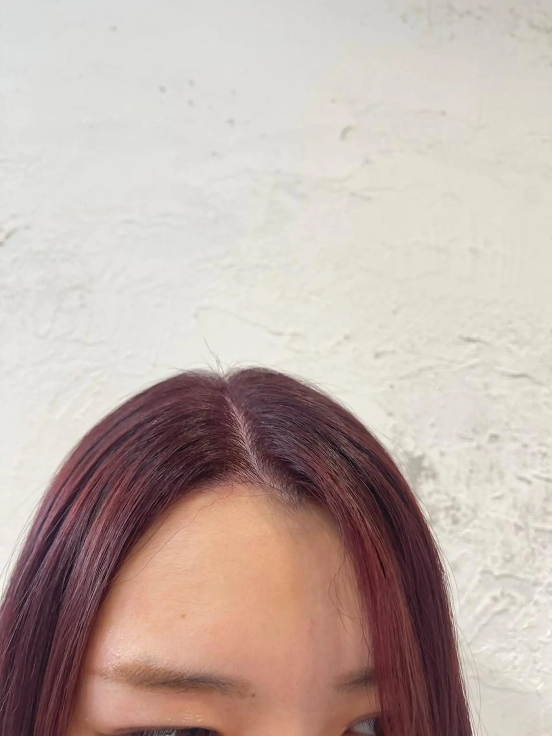 セミロング カラー ヘアアレンジ カシス ピンクカラー uni所属・中堀 遥のヘアスタイル