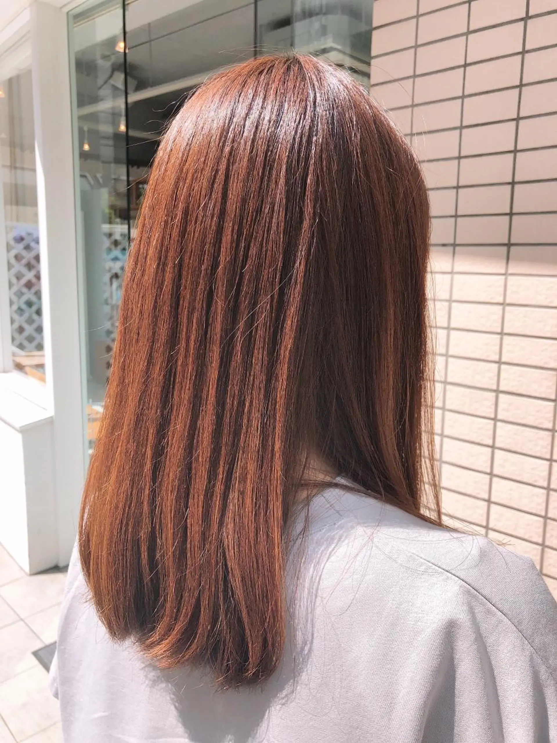 ロング カット 縮毛矯正 阿部 美咲のヘアスタイル