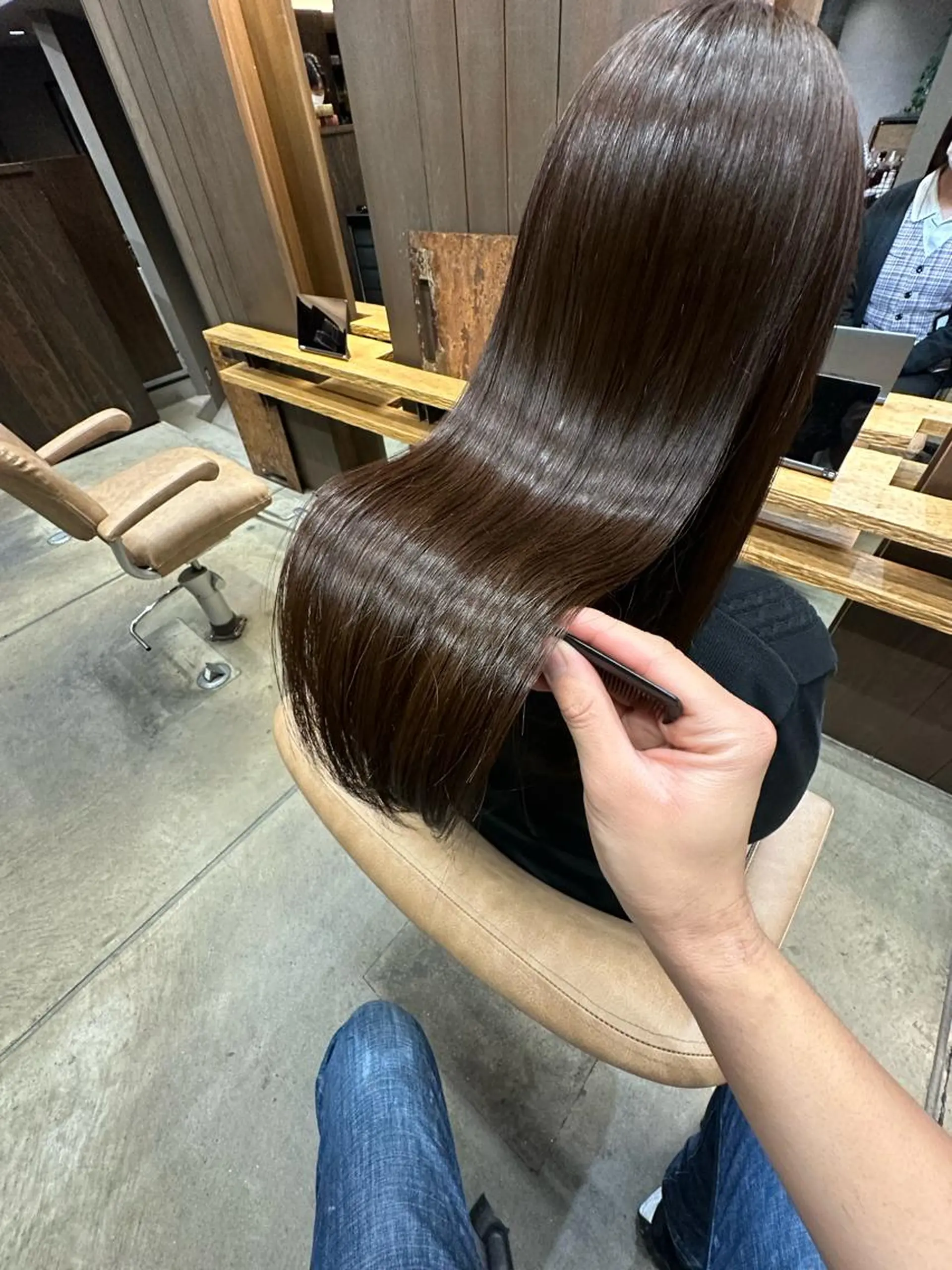 ロング カット 縮毛矯正 トリートメント 似合わせ松本 容政のヘアスタイル