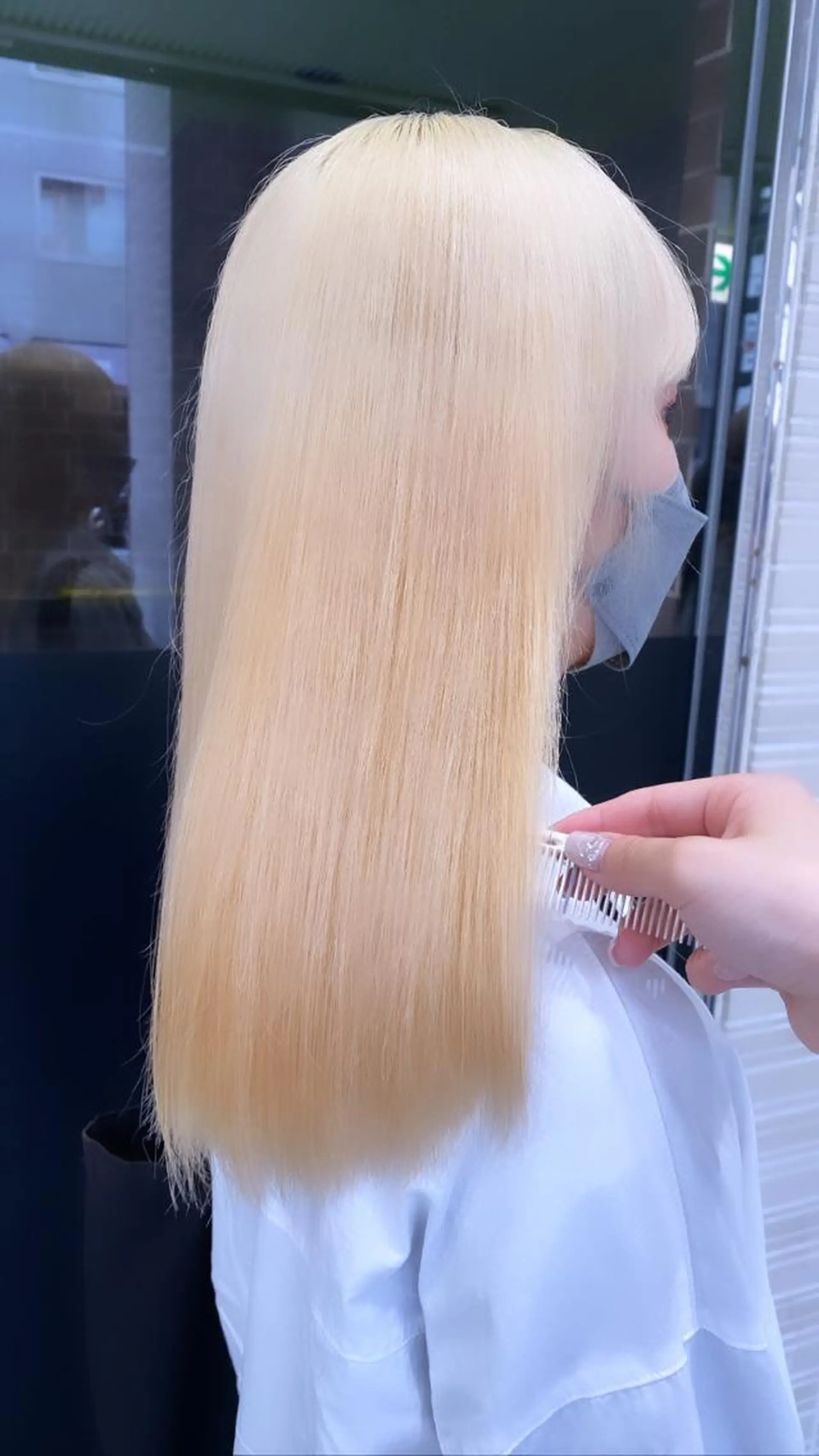 ロング カラー ブリーチ ブロンド ハイトーンカラー 髪質改善/ TECHIのヘアスタイル