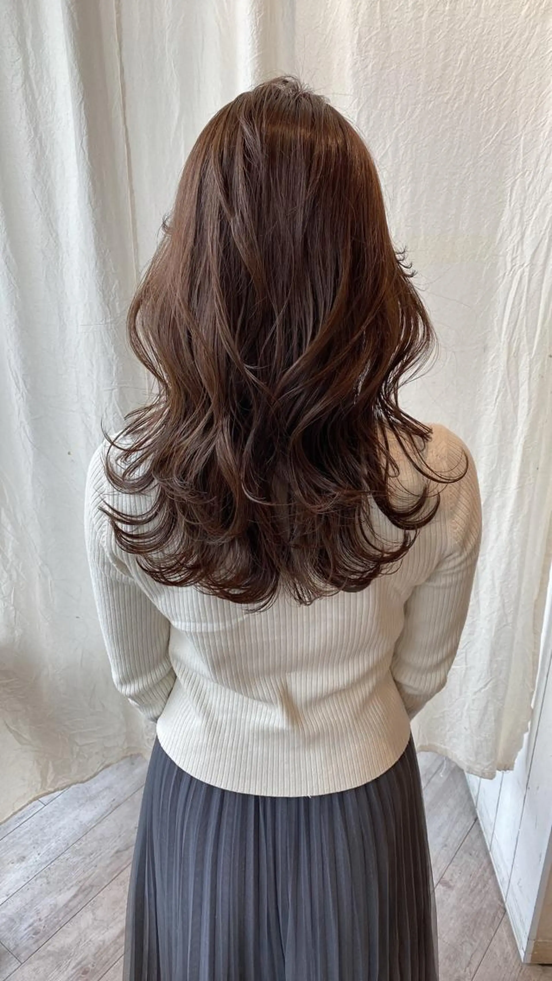 セミロング くびれヘア 髪質改善 縮毛矯正 前髪顔まわりカット 🌈中村海聖のヘアスタイル