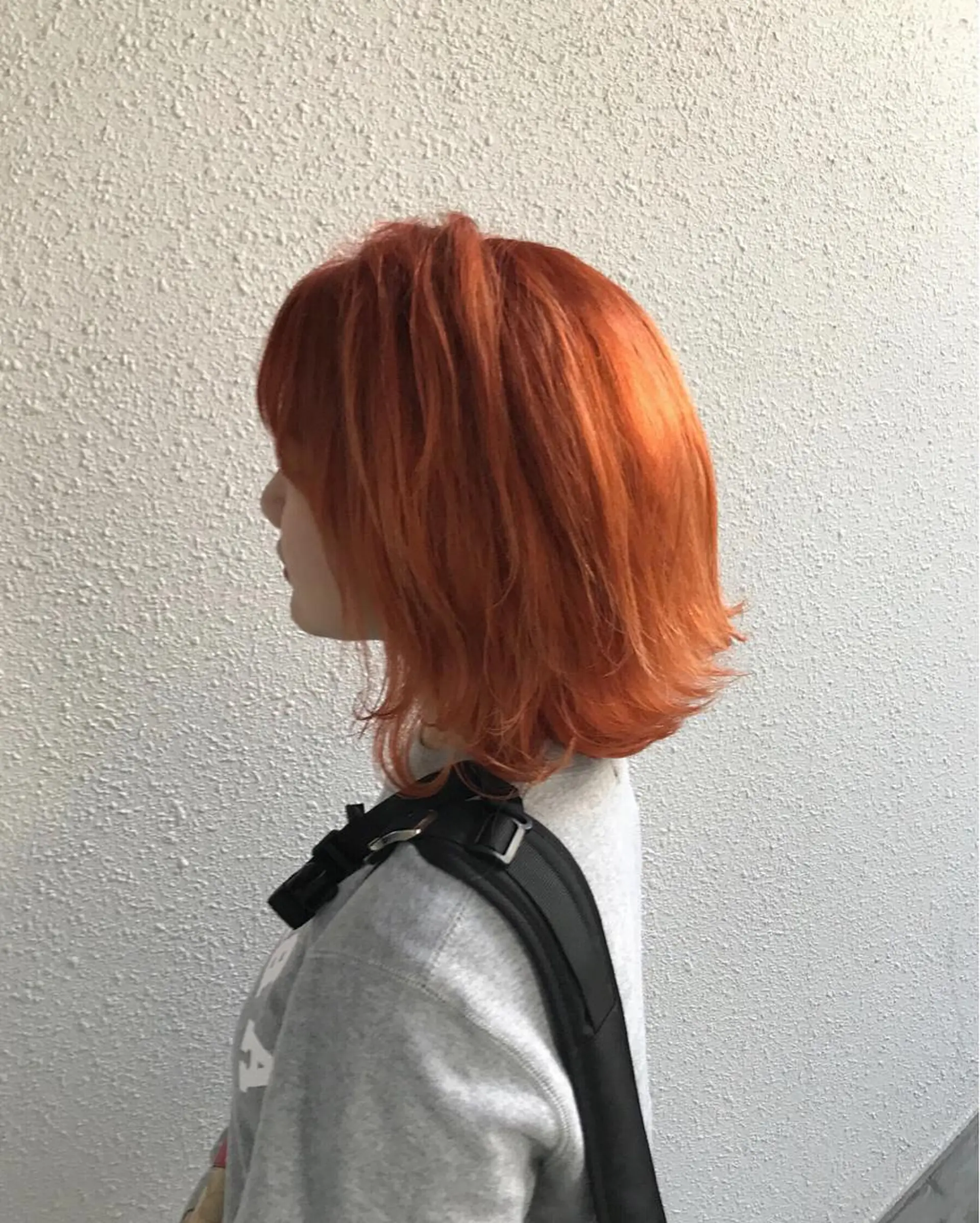 ショート カラー ブリーチ ダブルカラー オレンジ インナーカラー/天神 ブリーチ/吉田のヘアスタイル