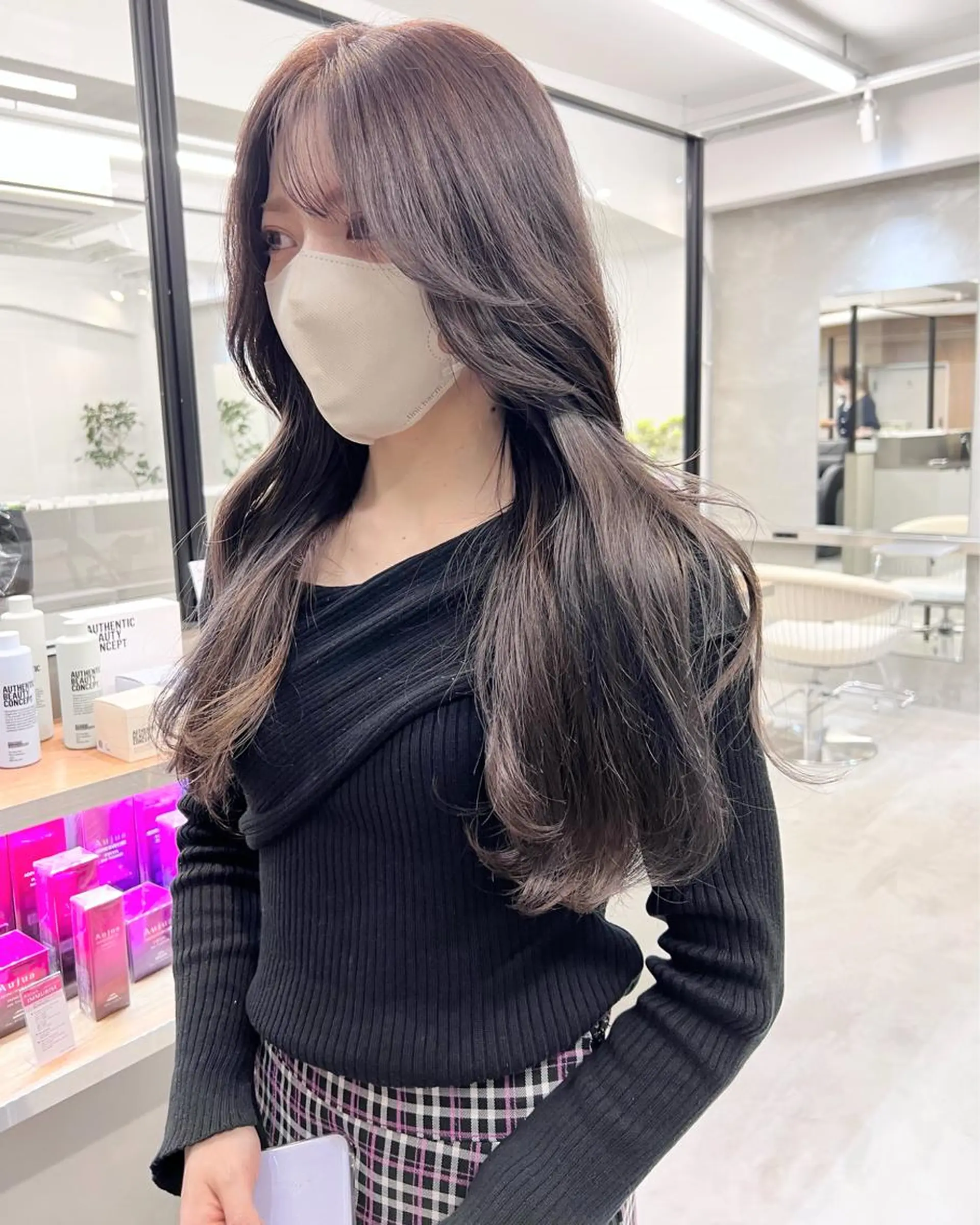 ロング カラー くびれヘア 韓国風ヘア カット ヘアカラー トリートメント 樫原裕二 /柔らかいカラーのヘアスタイル