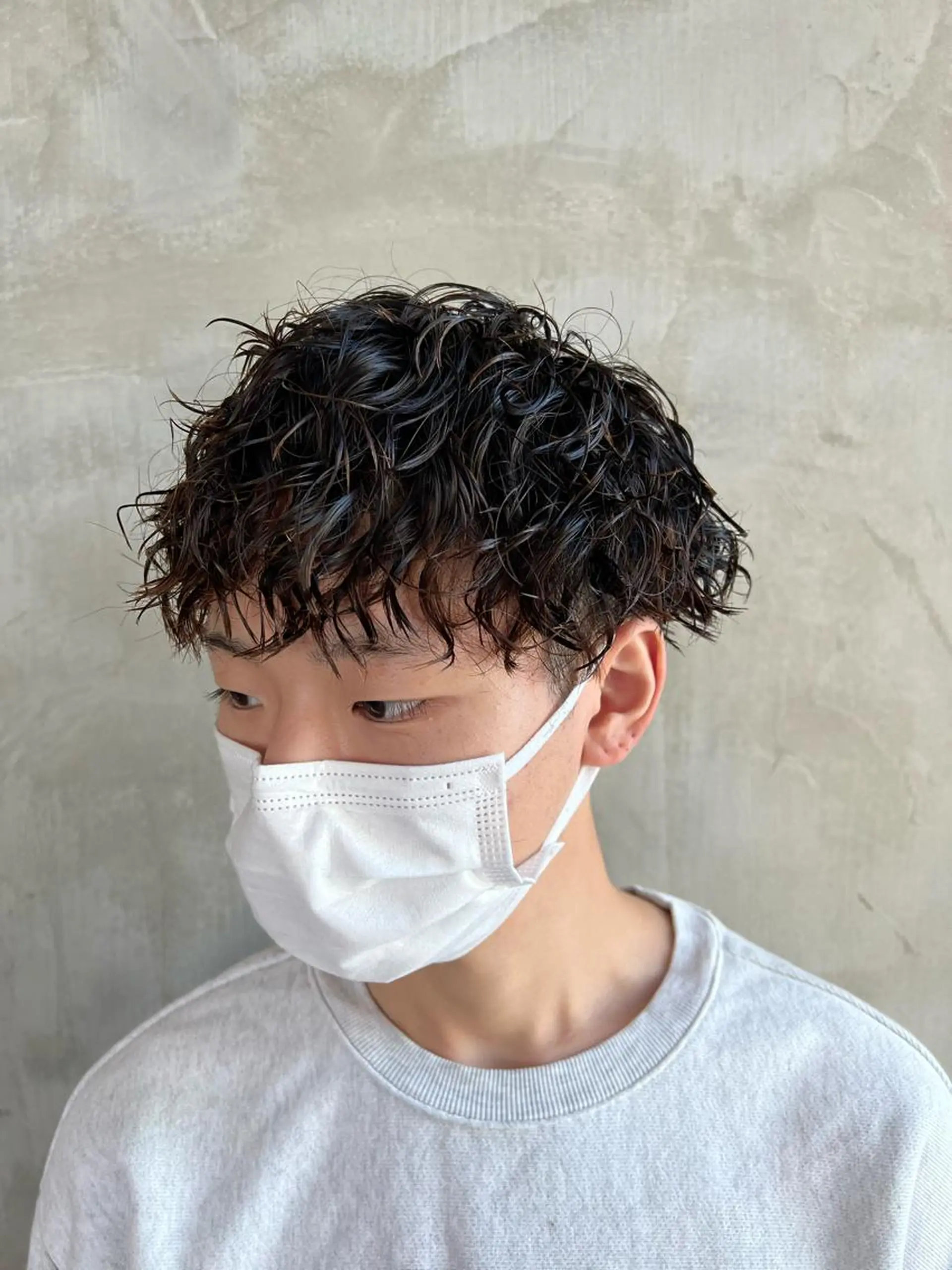 ショート パーマ メンズ 波巻きスパイラルパー マ/シャドウパーマ駿のヘアスタイル