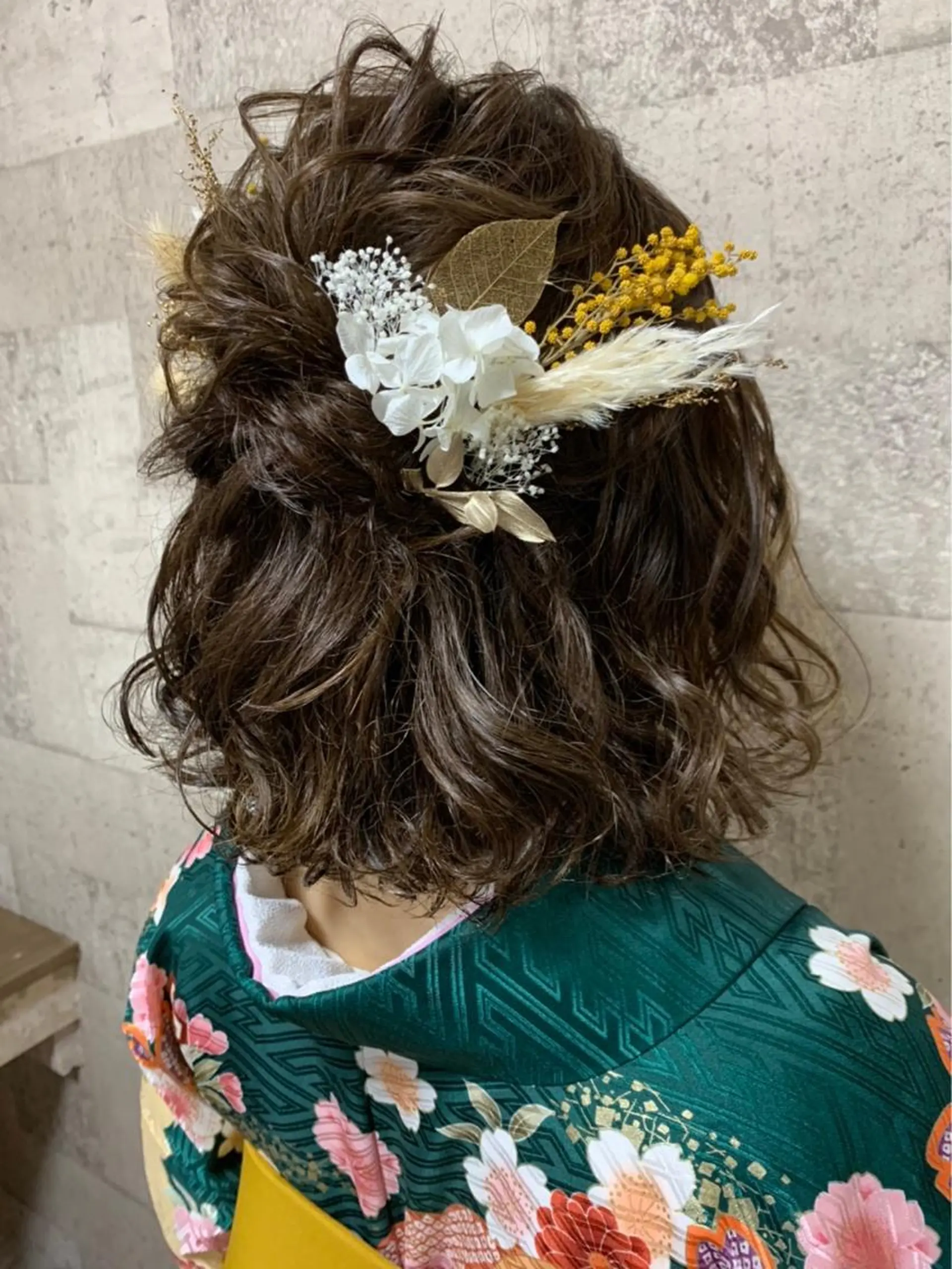 ショート ヘアアレンジ ハーフアップ Achieve 三ノ宮のヘアスタイル