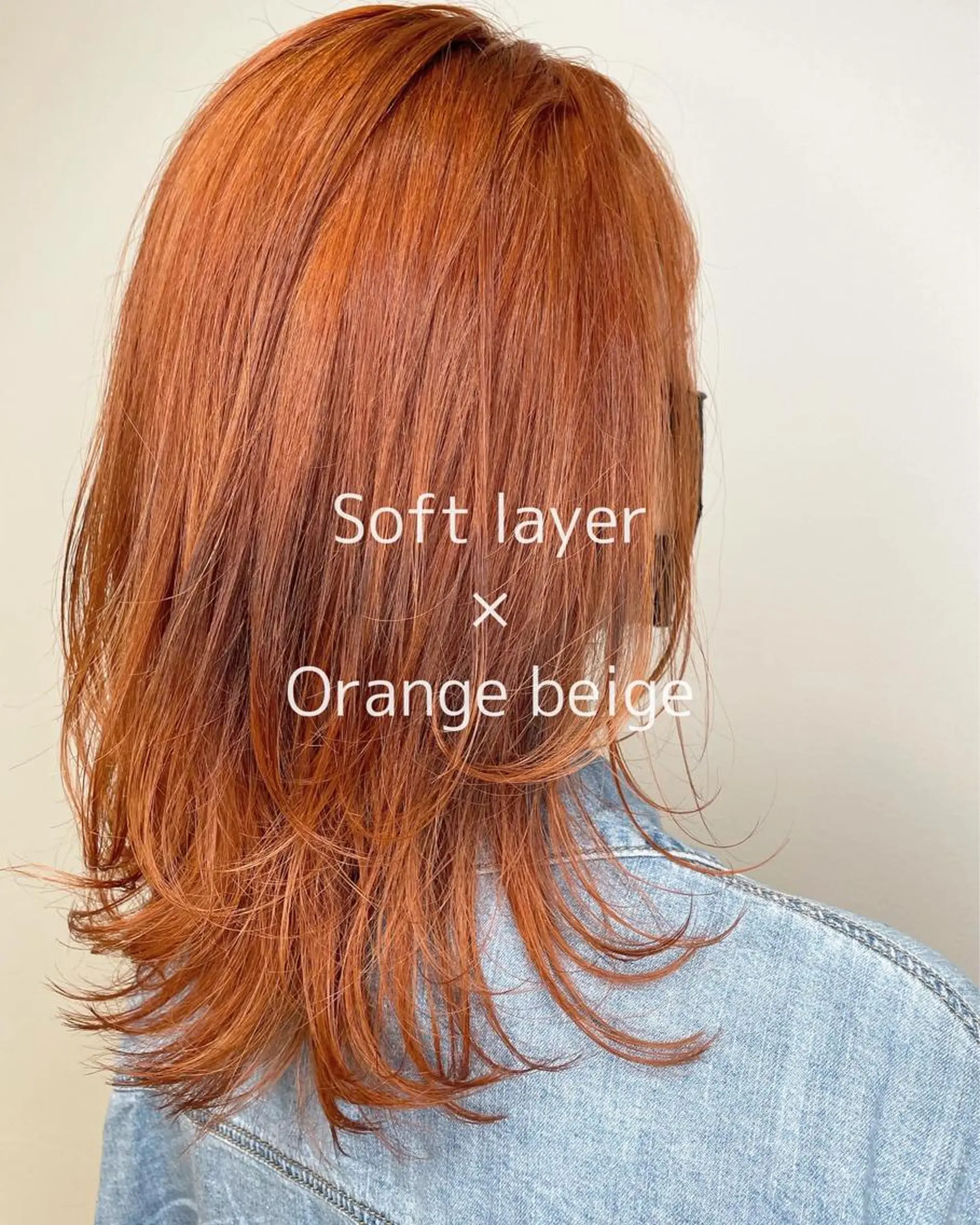 セミロング カラー アッシュ ベージュカラー 透明感カラー オレンジ オレンジベージュ カット ヘアカラー トリートメント 河合秀明/ショート /ボブ/レイヤーのヘアスタイル