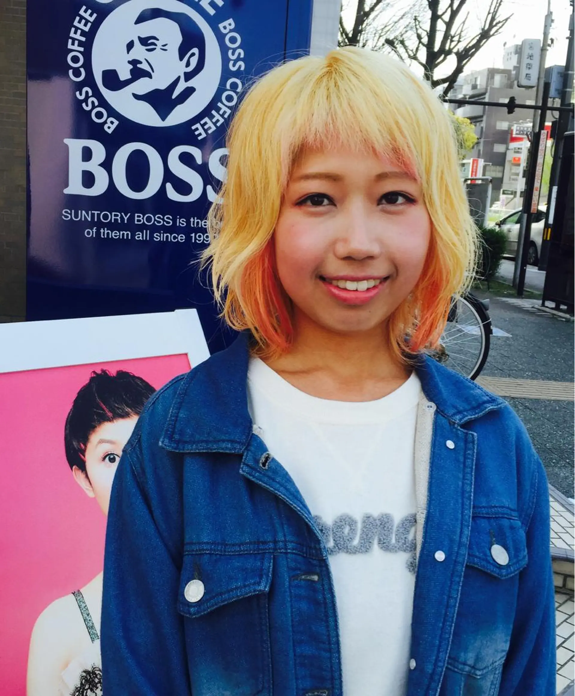 ミディアム カラー デザインカラー レッドカラー イエローカラー ハットリ ユウイチのヘアスタイル