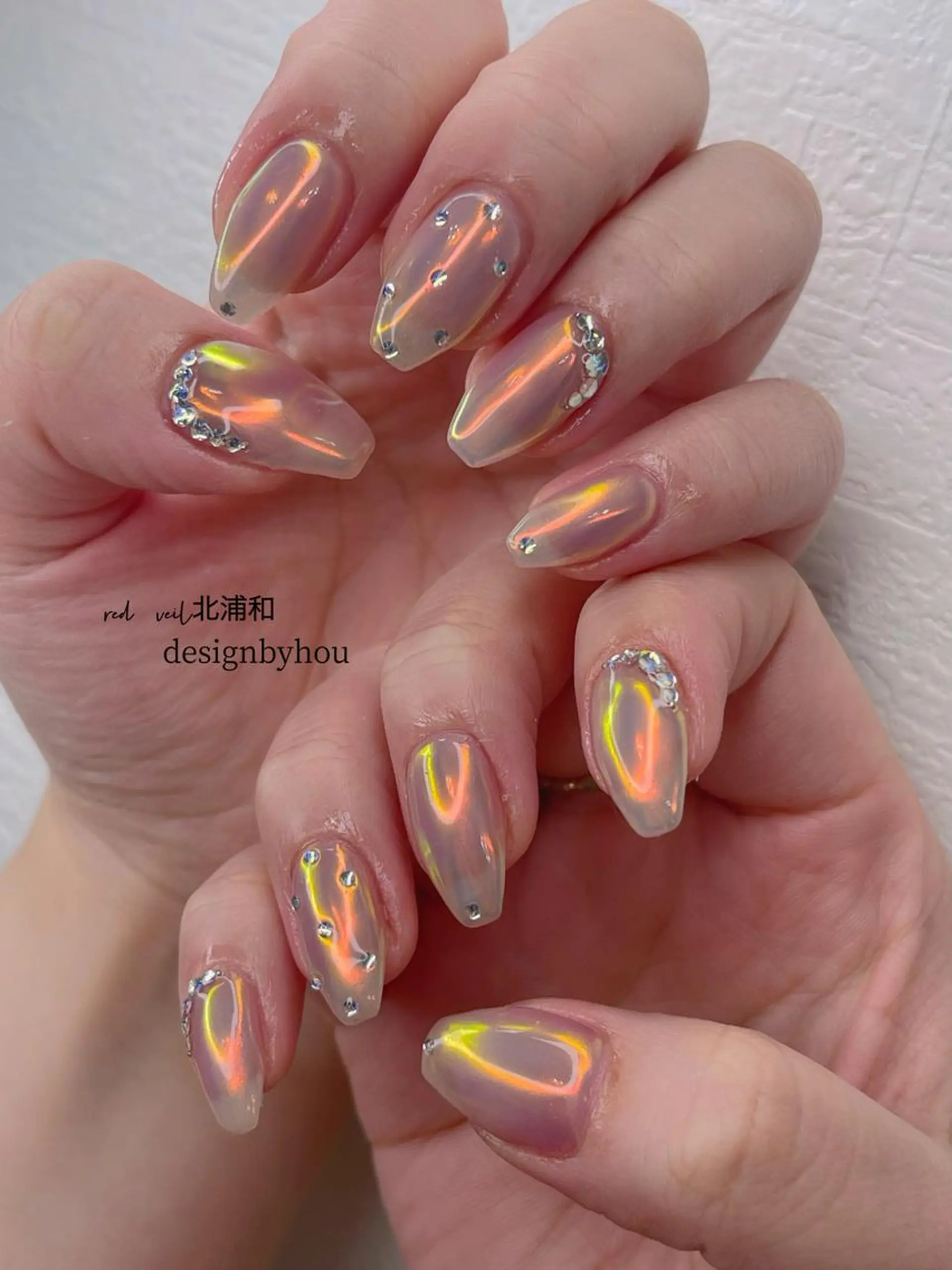 ミディアム ネイル ハンドネイル 長さ出し専門 nynaのネイルデザイン