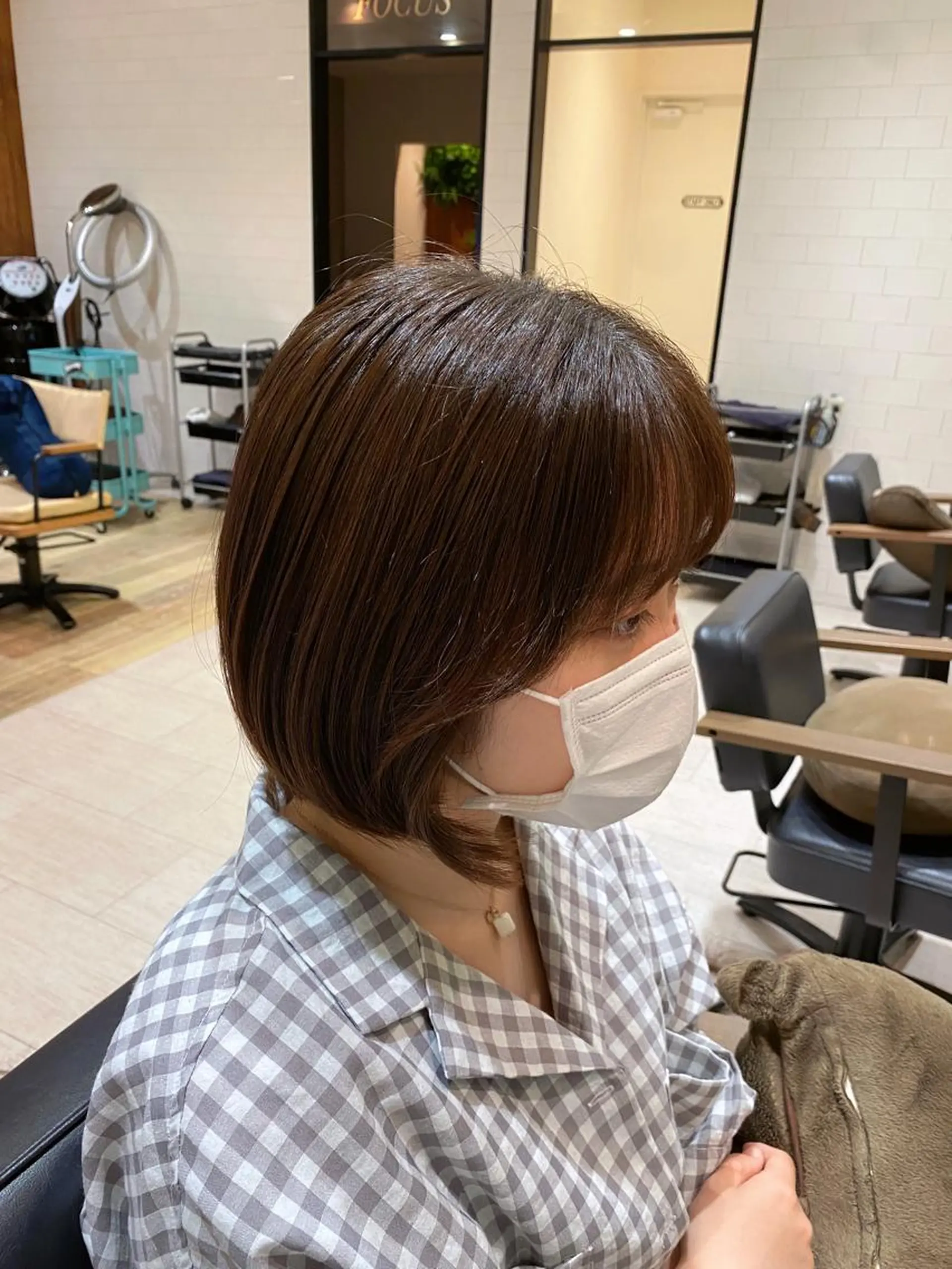 ミディアム ボブ 顔周りカット 韓国風ヘア 韓国トレンドヘア しゅーやのヘアスタイル