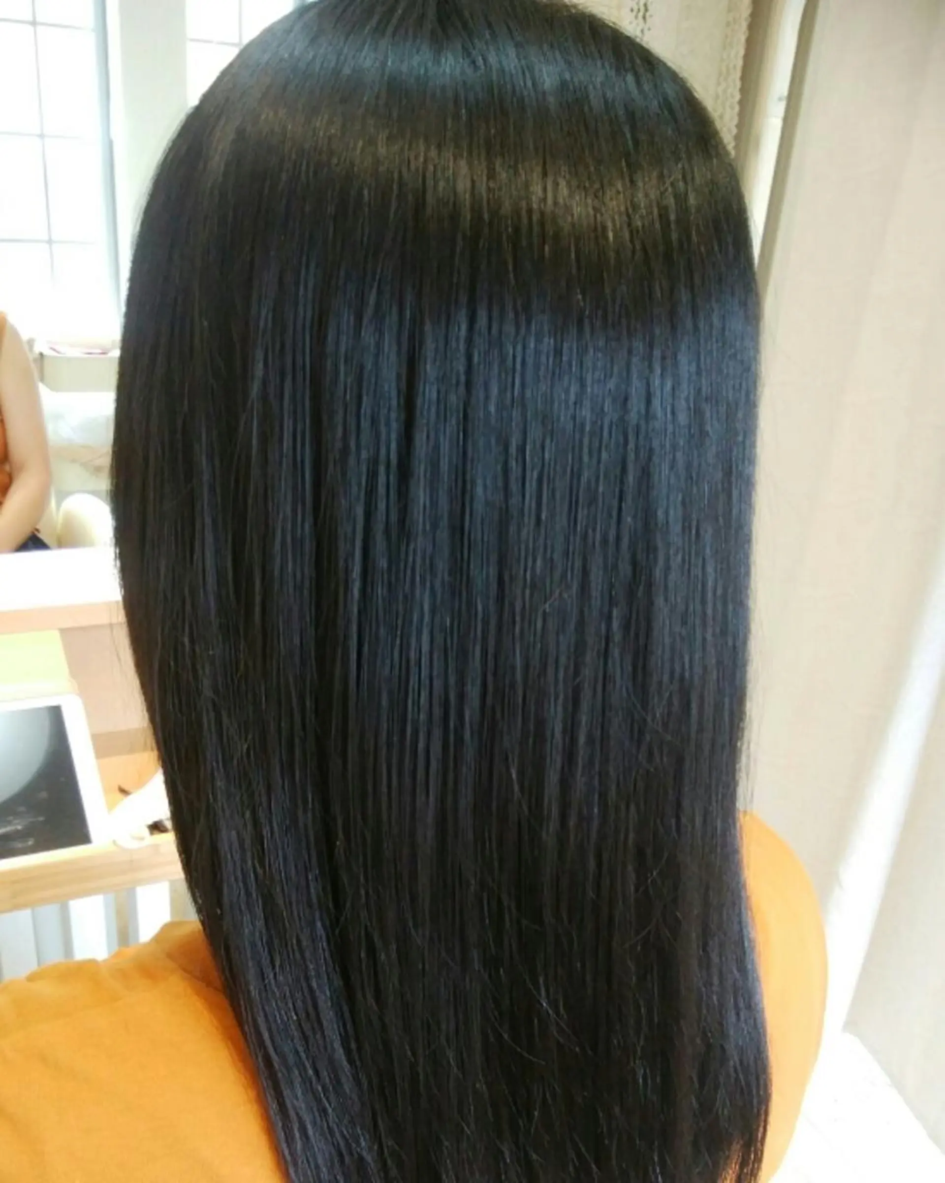 ロング 縮毛矯正 トリートメント ブリーチなしWカラー /酸性ストレート河本のヘアスタイル