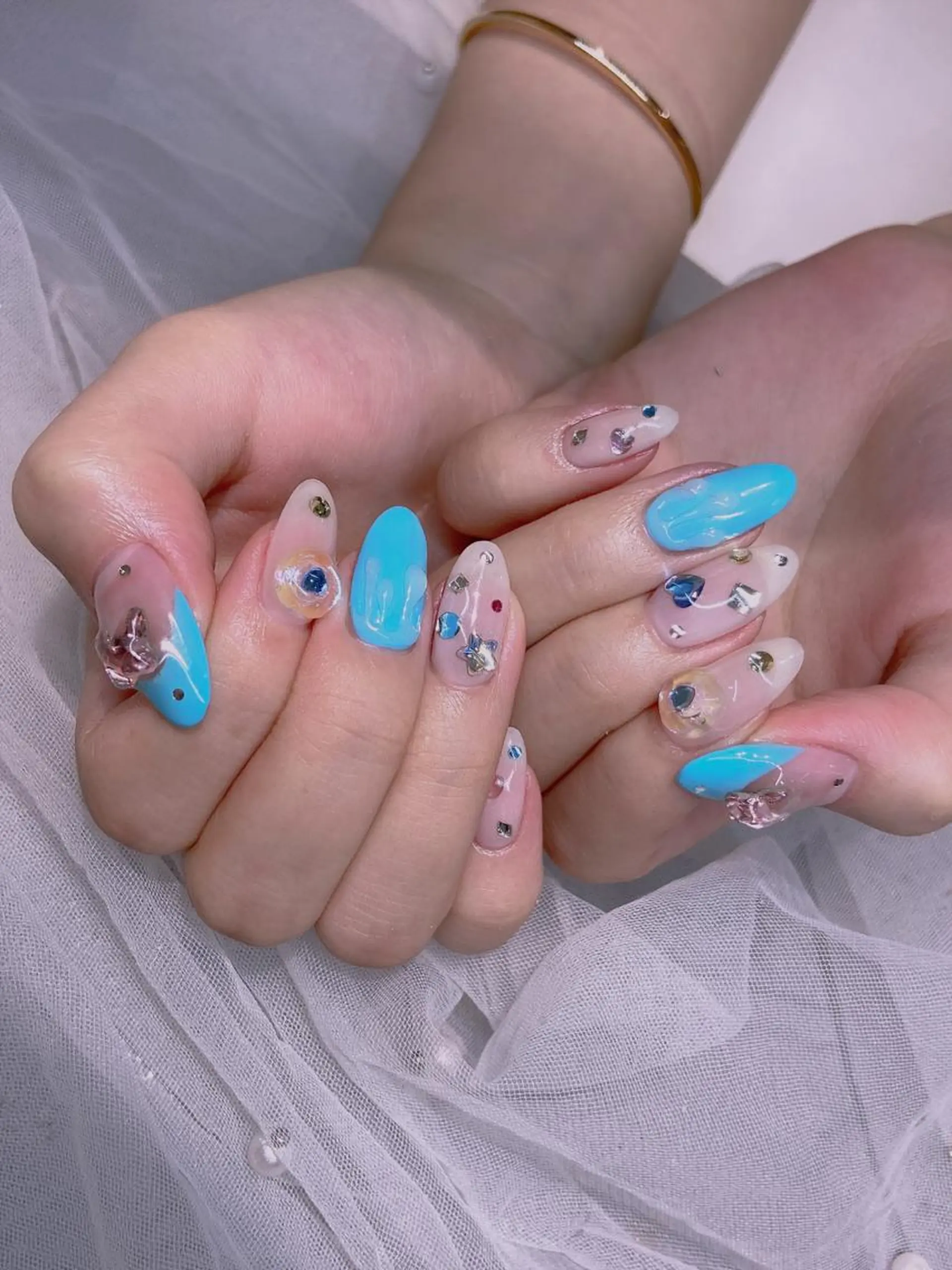 ネイル アートネイル 持ち込み ワンカラーネイル スカルプネイル ネイルチップ 長さだし専門店 M2　rikaのネイルデザイン