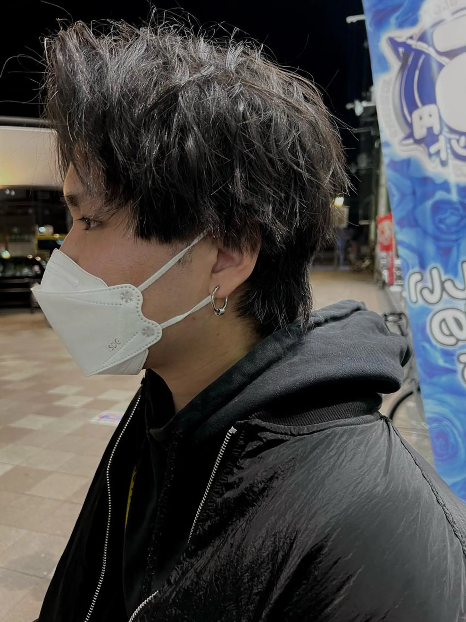 メンズ マッシュウルフ マッシュ メンズウルフカット ウルフカット 心斎橋バレイヤージュ 小林勝貴のヘアスタイル