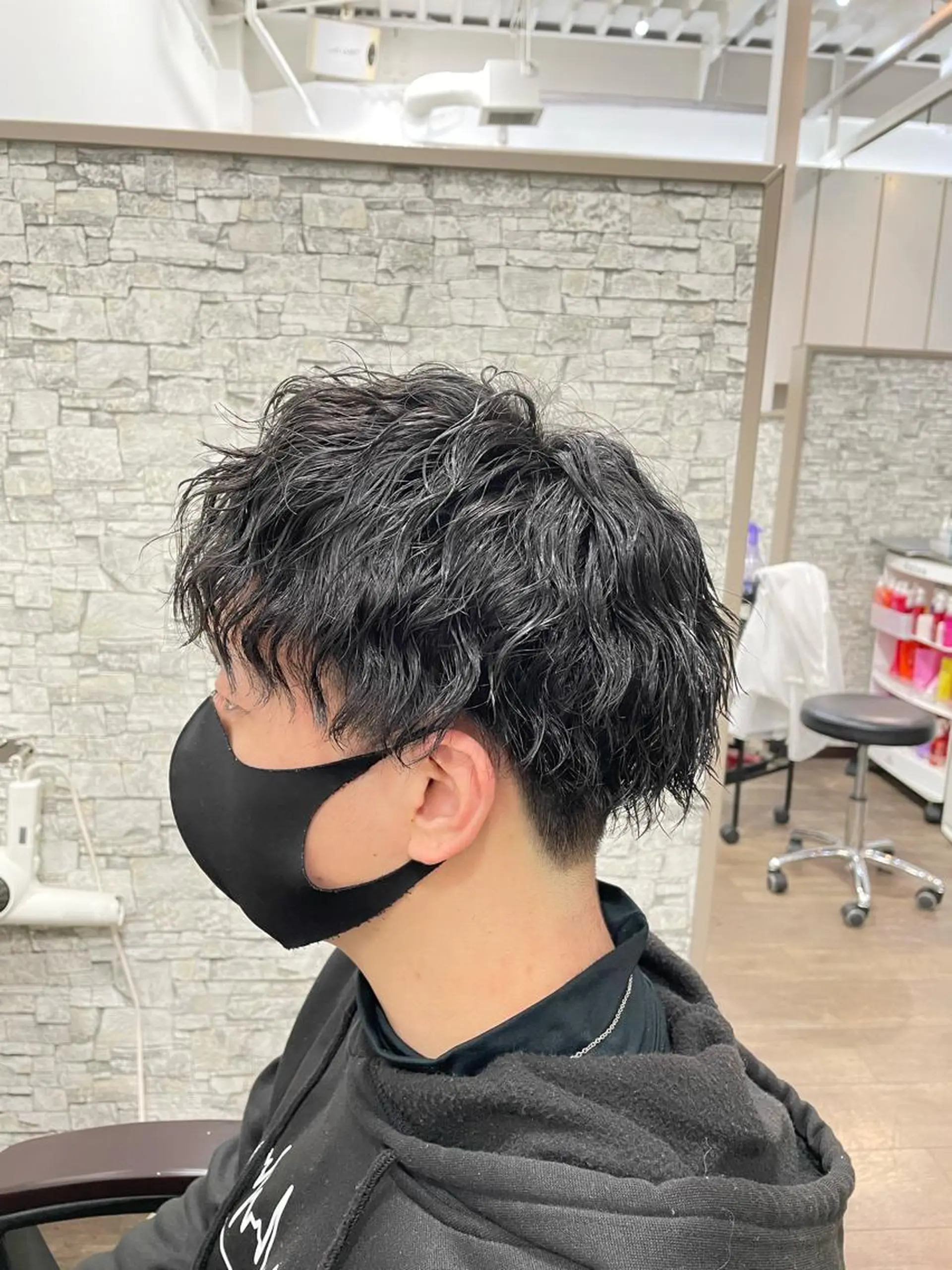 ミディアム ミディアムパーマ 石崎 直也のヘアスタイル