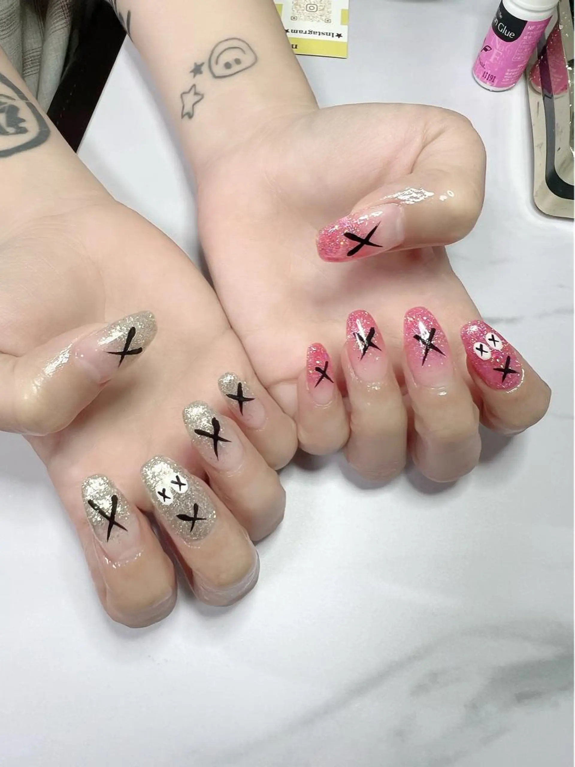 ネイル アートネイル オーロラネイル 長さ出し フレンチネイル ガラスフレンチ ハンドネイル nail salon  Stella*所属・菅原 ミヤのその他イメージ