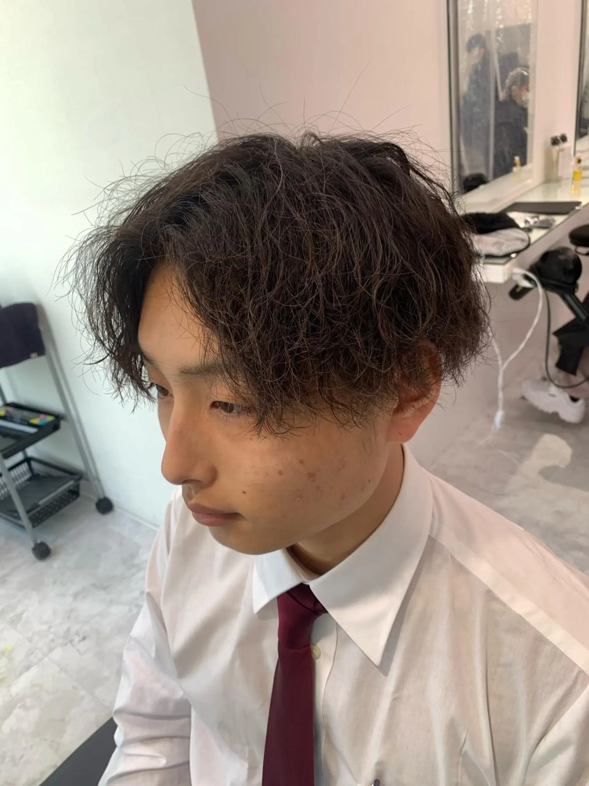 セミロング カラー ヘアアレンジ カット パーマ EMANON池袋3rd所属・ナチュラル艶髪 なおき｜池袋美容師のヘアスタイル